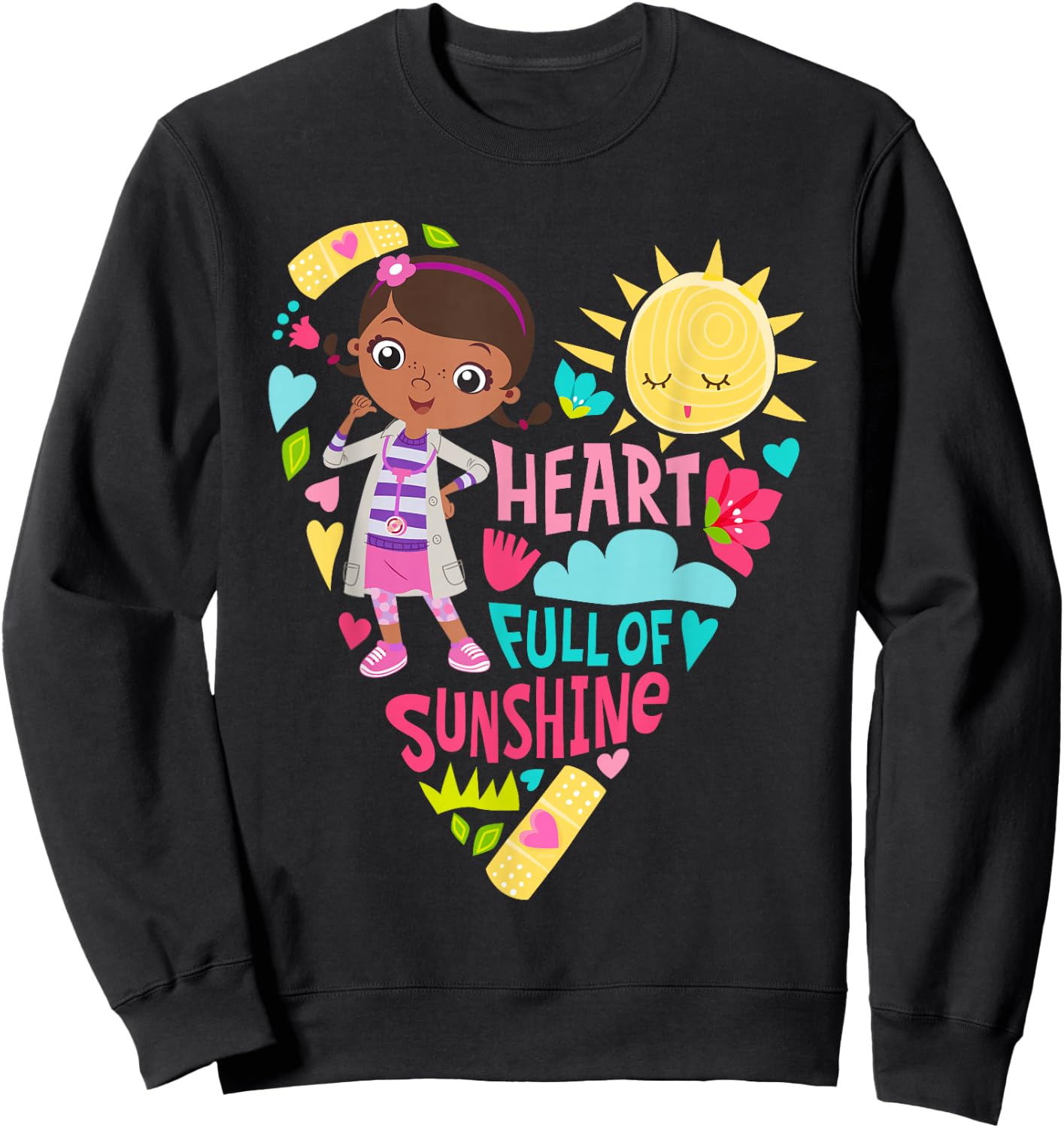 Disney Doc McStuffins Heart Full of Sunshine Girls’ Sweatshirt - Sweatshirt | Black