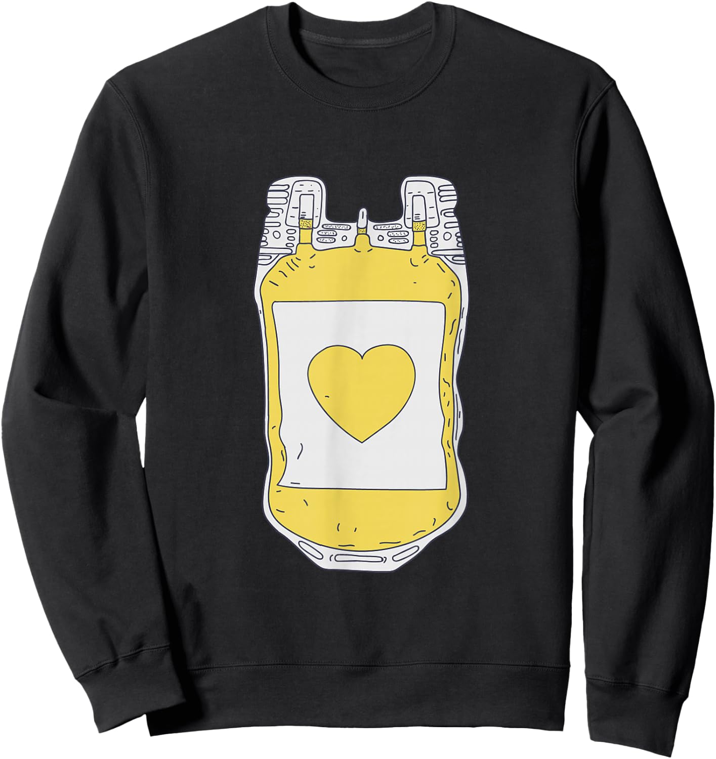 Plasma Donor - Yellow Heart - Plasma Chemist Sweatshirt - Sweatshirt | Black