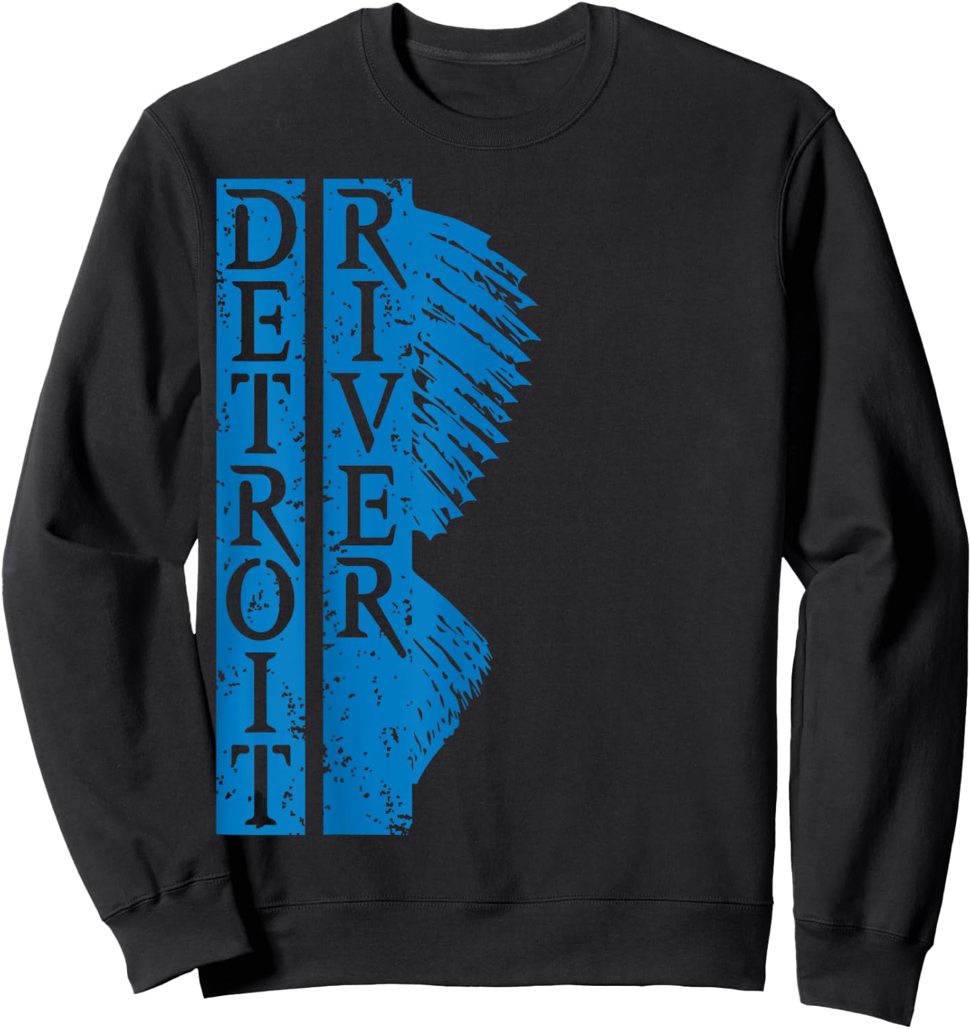 Detroit River Walleye Fishing Sweatshirt - Sweatshirt | Black