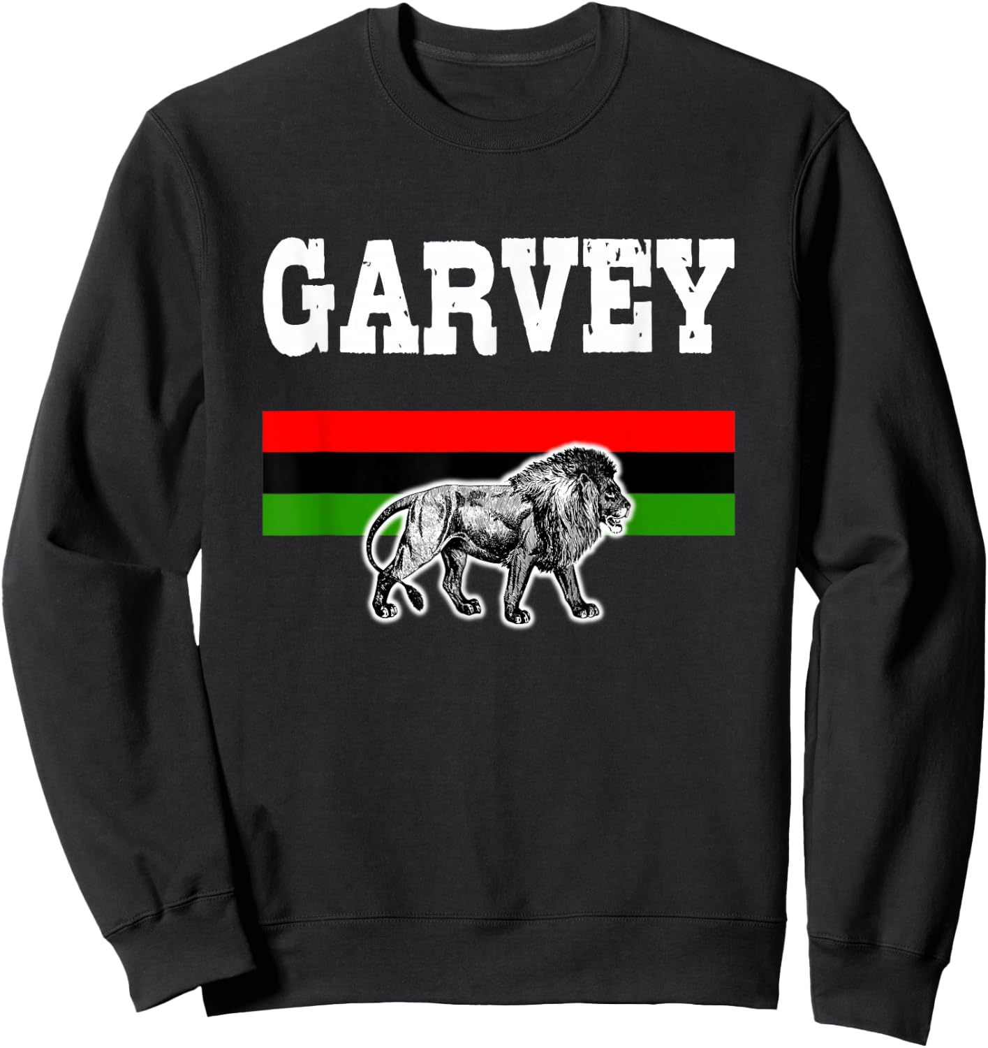 Melanin Pride Pan-African Flag Garvey Sweatshirt - Sweatshirt | Black