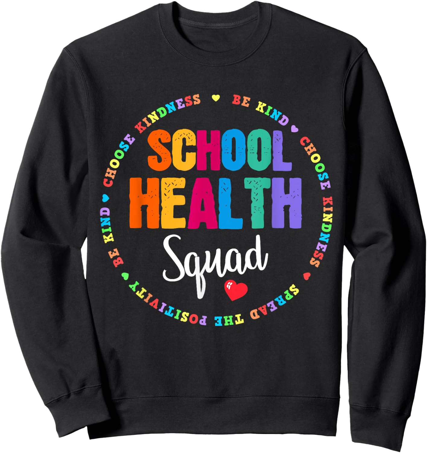 Elementary School Nurse Back To School School Health Squad Sweatshirt - Sweatshirt | Black