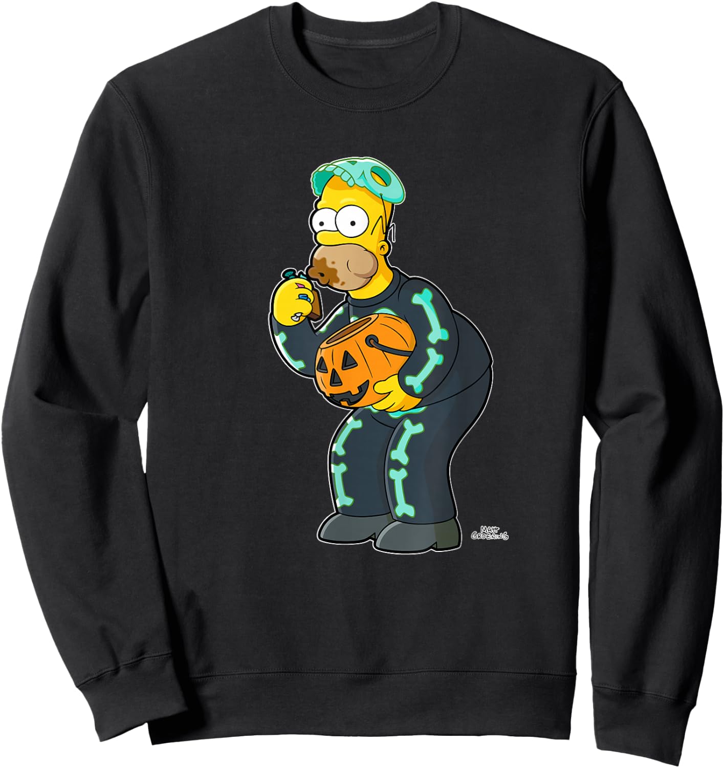 The Simpsons Homer Candy Feast Treehouse of Horror Halloween Sweatshirt - Sweatshirt | Black