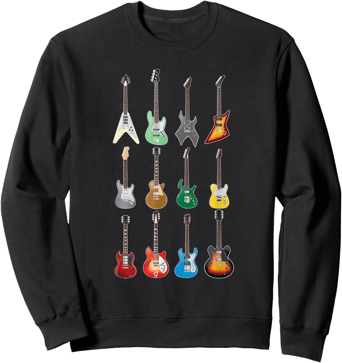 Electric Guitarist - Vintage Guitar Collection 2 Sweatshirt - Sweatshirt | Black
