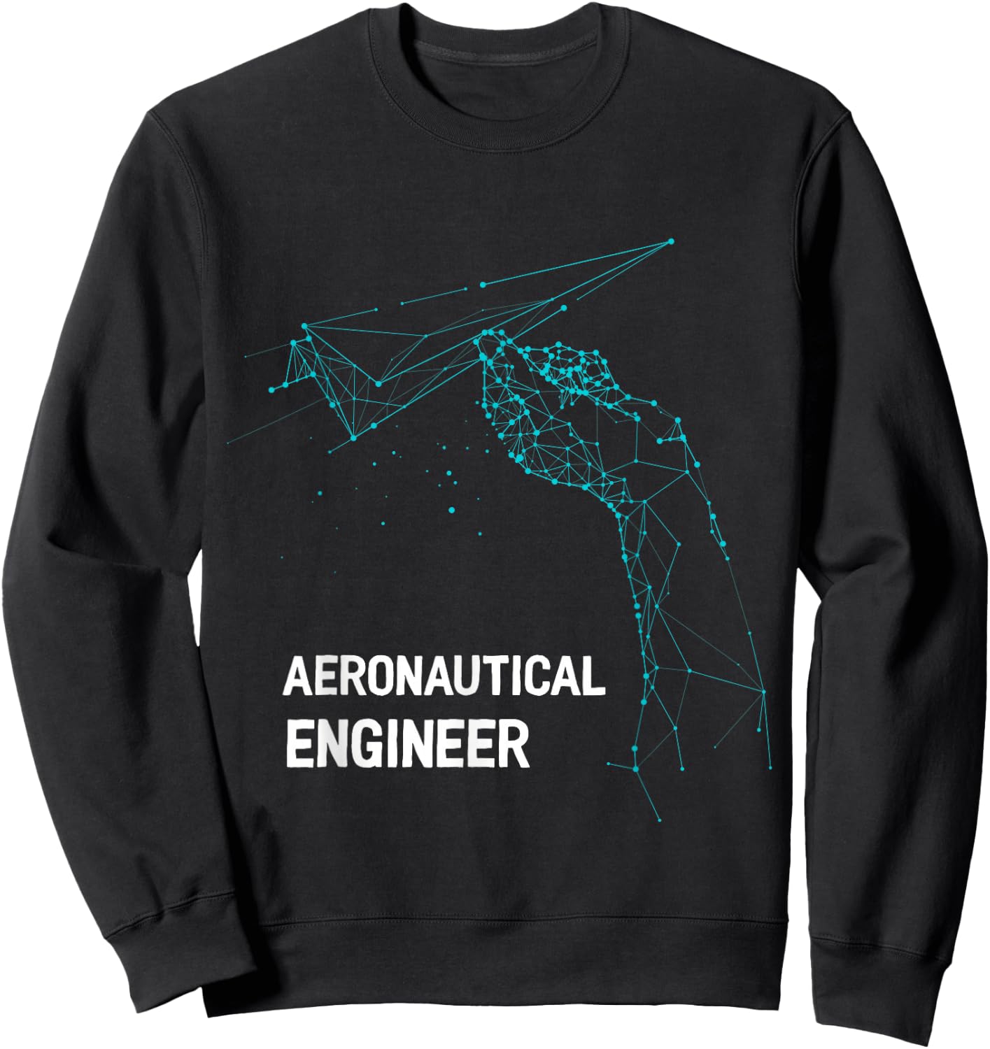 Funny Aeronautical Engineer Gifts Paper Airplane - -Adults - Black - Small - Short Sleeve - - Modern Humorous - Aeronautical Engineering Enthusiasts, Gift Givers Sweatshirt - Sweatshirt | Black