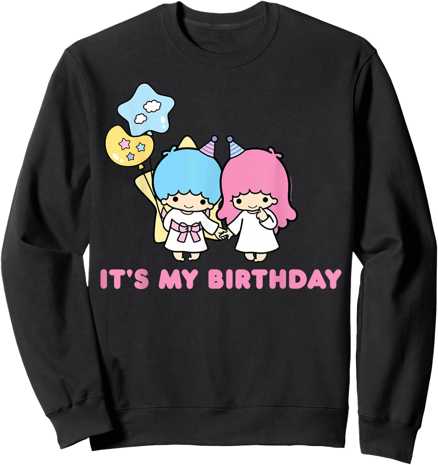 Little Twin Stars Its My Birthday Sweatshirt - Sweatshirt | Black