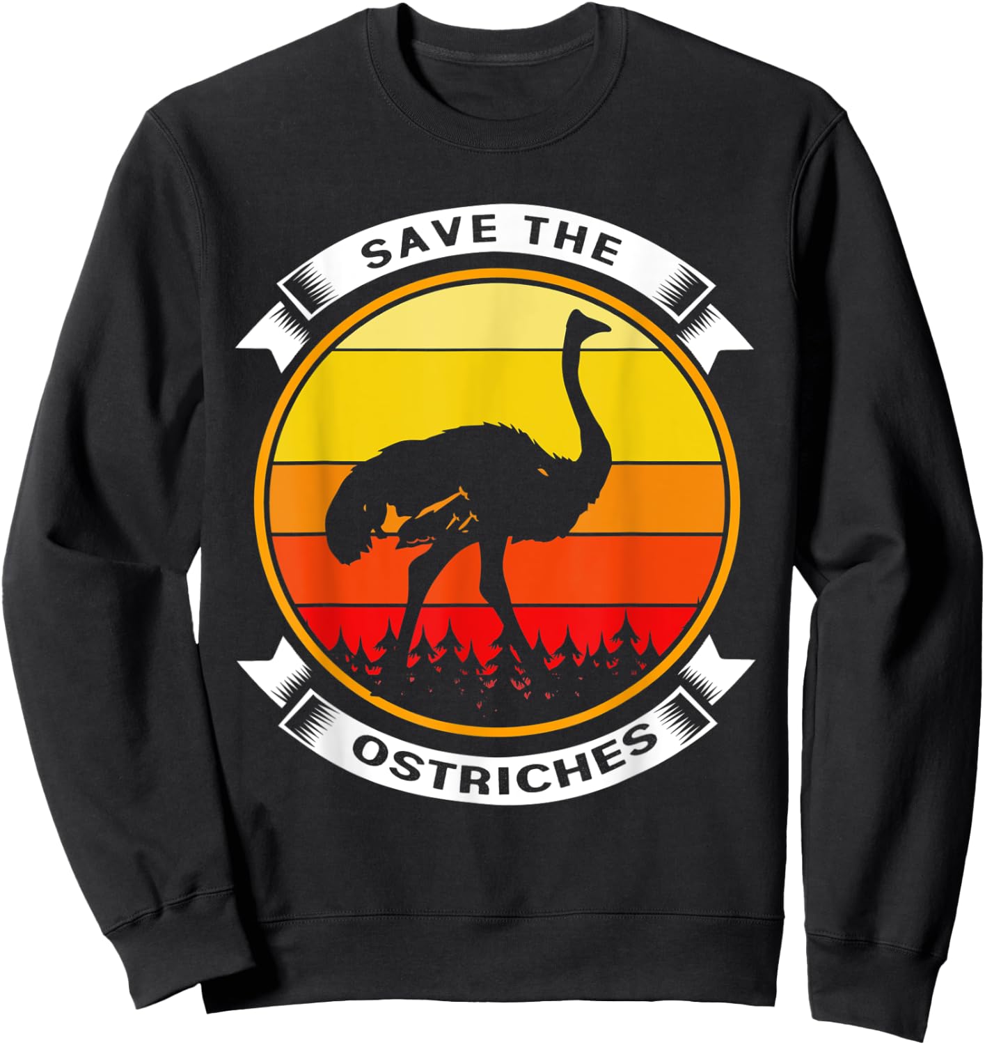 Save The Ostriches Sweatshirt - Sweatshirt | Black