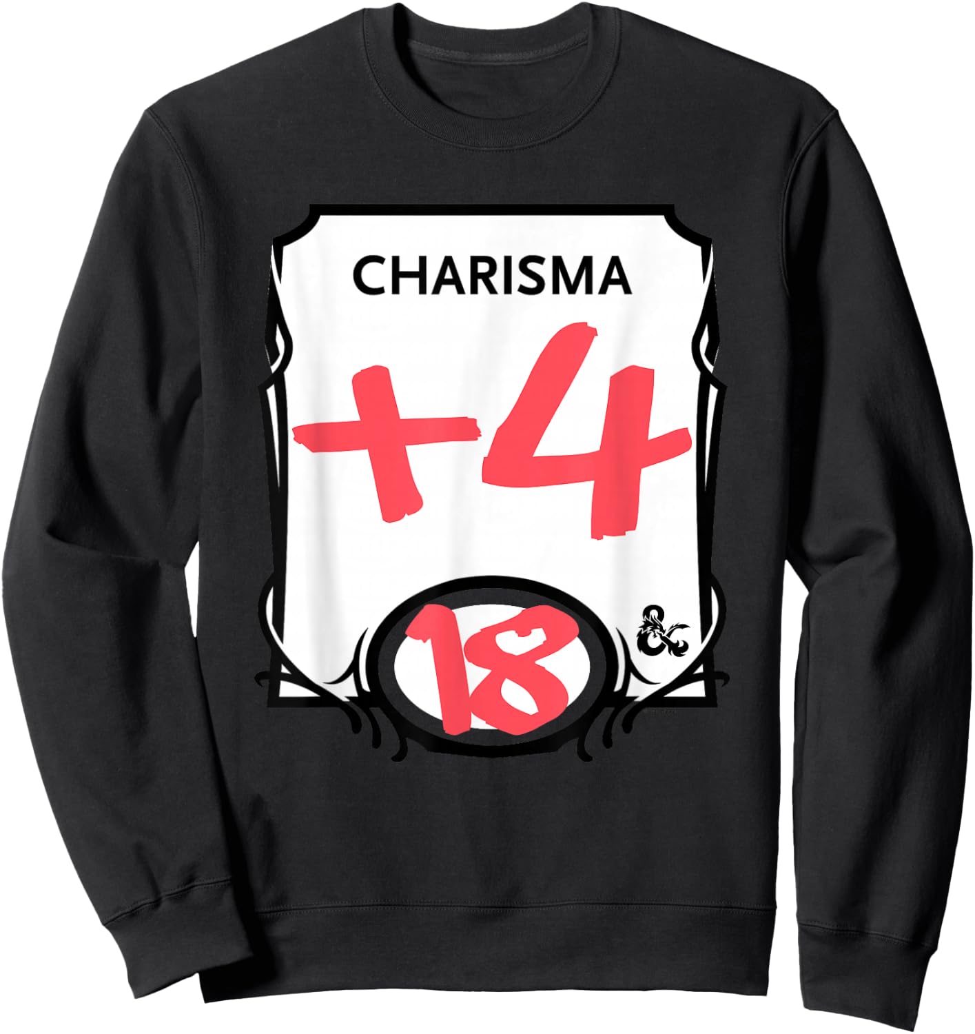 Dungeons & Dragons Charisma + 4 Sweatshirt - Sweatshirt | Black