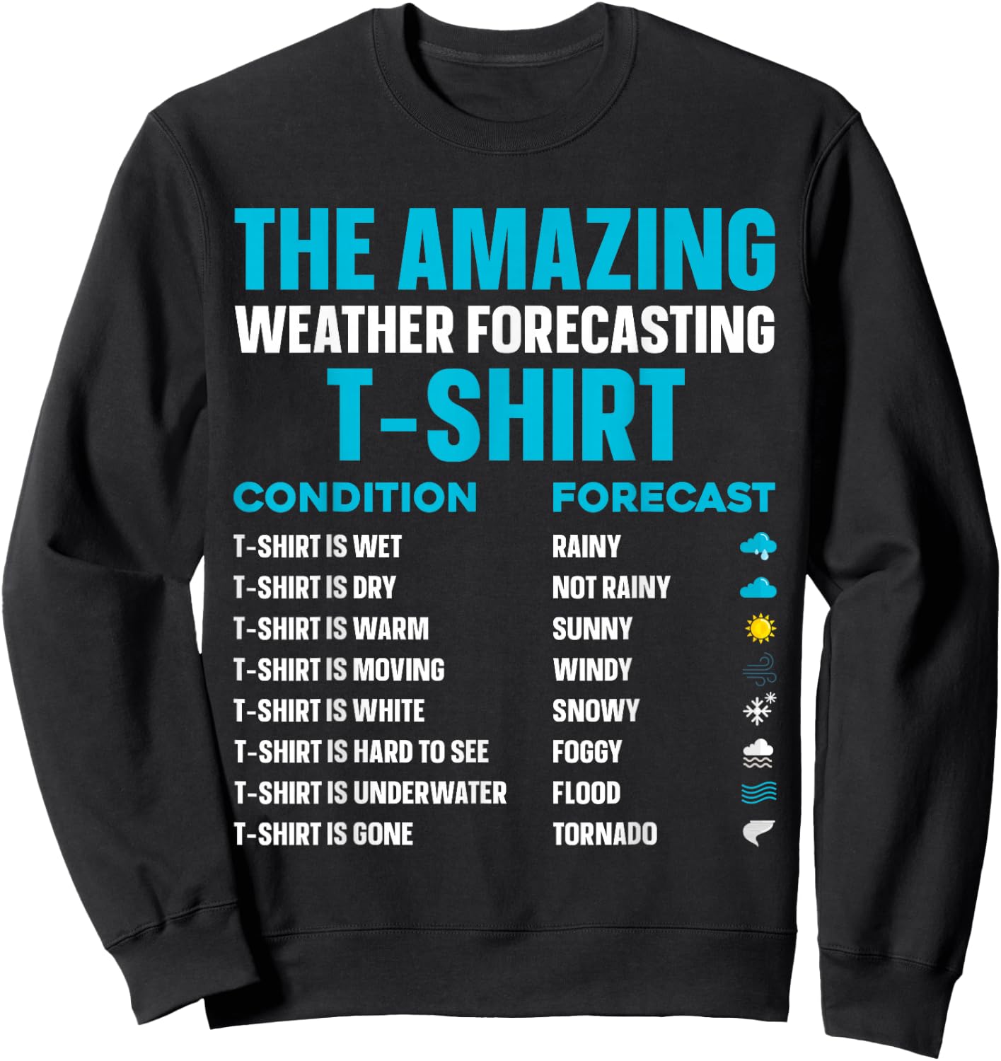 Cool Weather Forecasting Art Women Cloud Meteorology Sweatshirt - Sweatshirt | Black