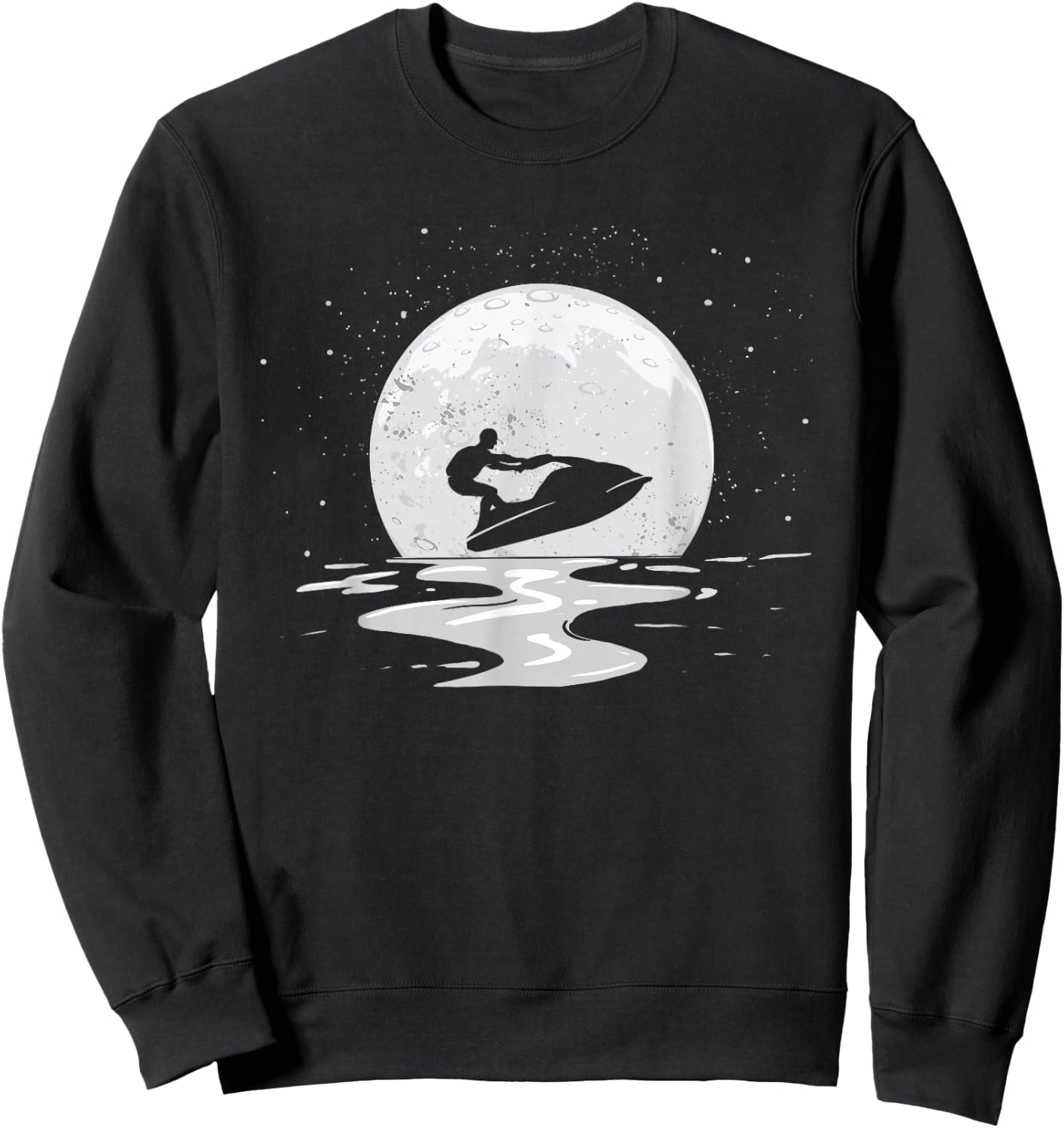 Jet Skiing Lover Jet Ski Enthusiast Moon Lake Vacation Sweatshirt - Sweatshirt | Black