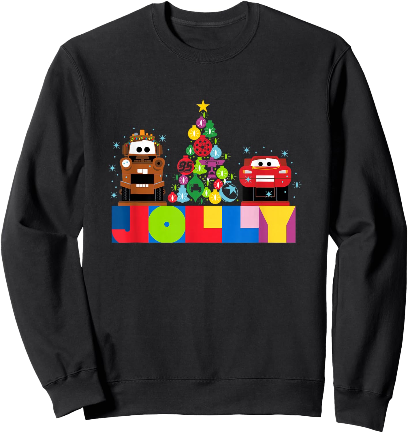 Disney and Pixar's Cars Mater and McQueen Jolly Holiday Sweatshirt - Sweatshirt | Black