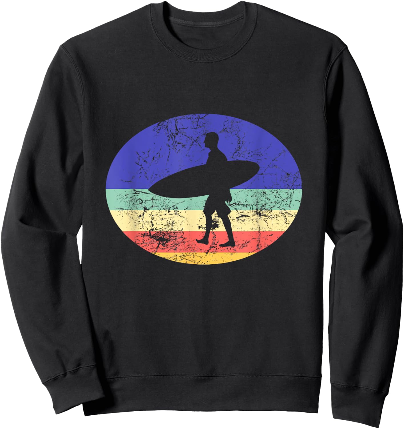 Hang 10 - Vintage Retro Surfer Gift Sweatshirt - Sweatshirt | Black