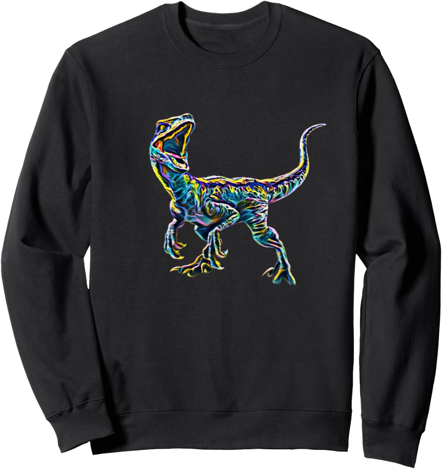 Velociraptor Raptor Dinosaur Sweatshirt - Sweatshirt | Black
