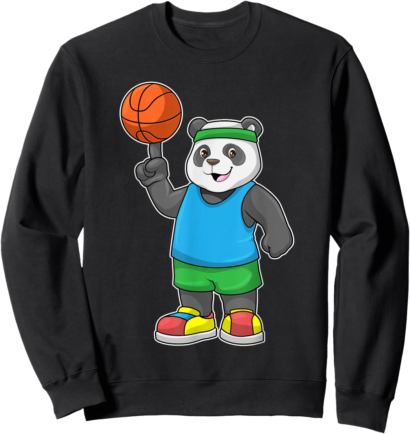 Panda Basketball Sweatshirt - Sweatshirt | Black