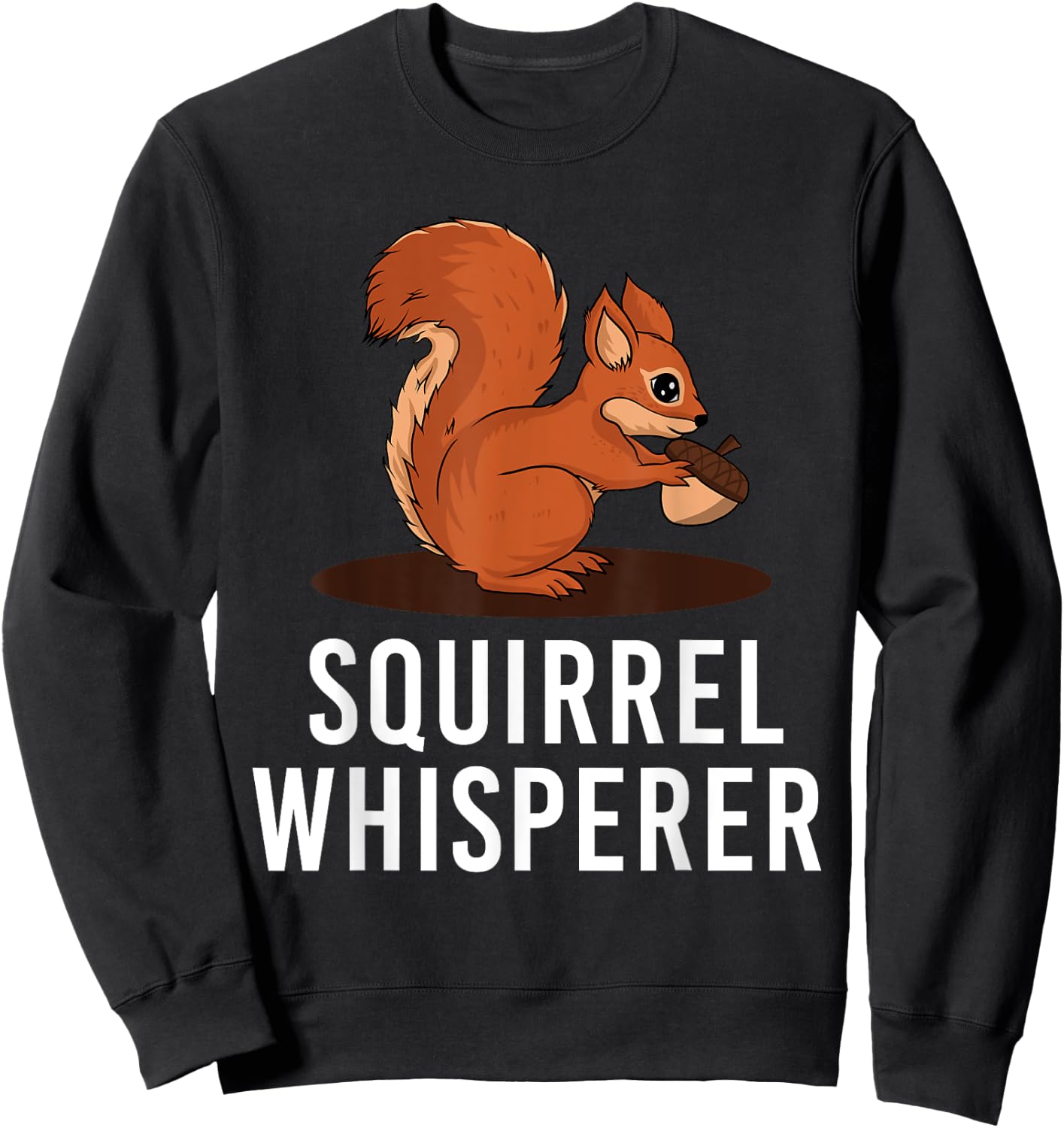 Cute Squirrel Art Women Kids Rodent Squirrel Lovers Sweatshirt - Sweatshirt | Black