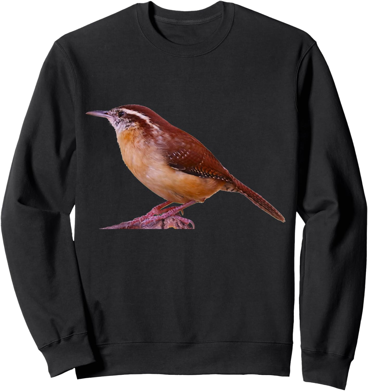 Carolina Wren Bird Ornithology Sweatshirt - Sweatshirt | Black