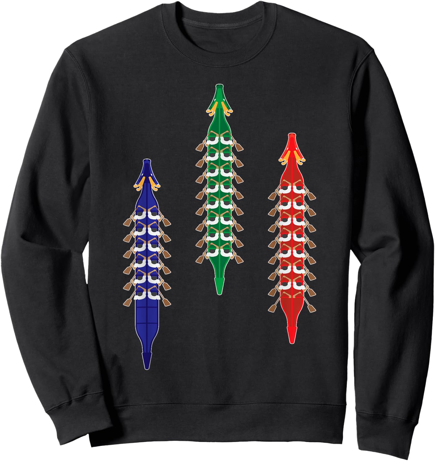 Dragon Boat Racing Race Competition Paddling Men Women Kids Sweatshirt - Sweatshirt | Black