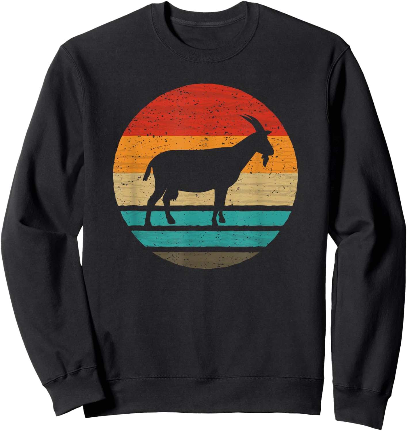 Goat Retro Style Vintage Sweatshirt - Sweatshirt | Black