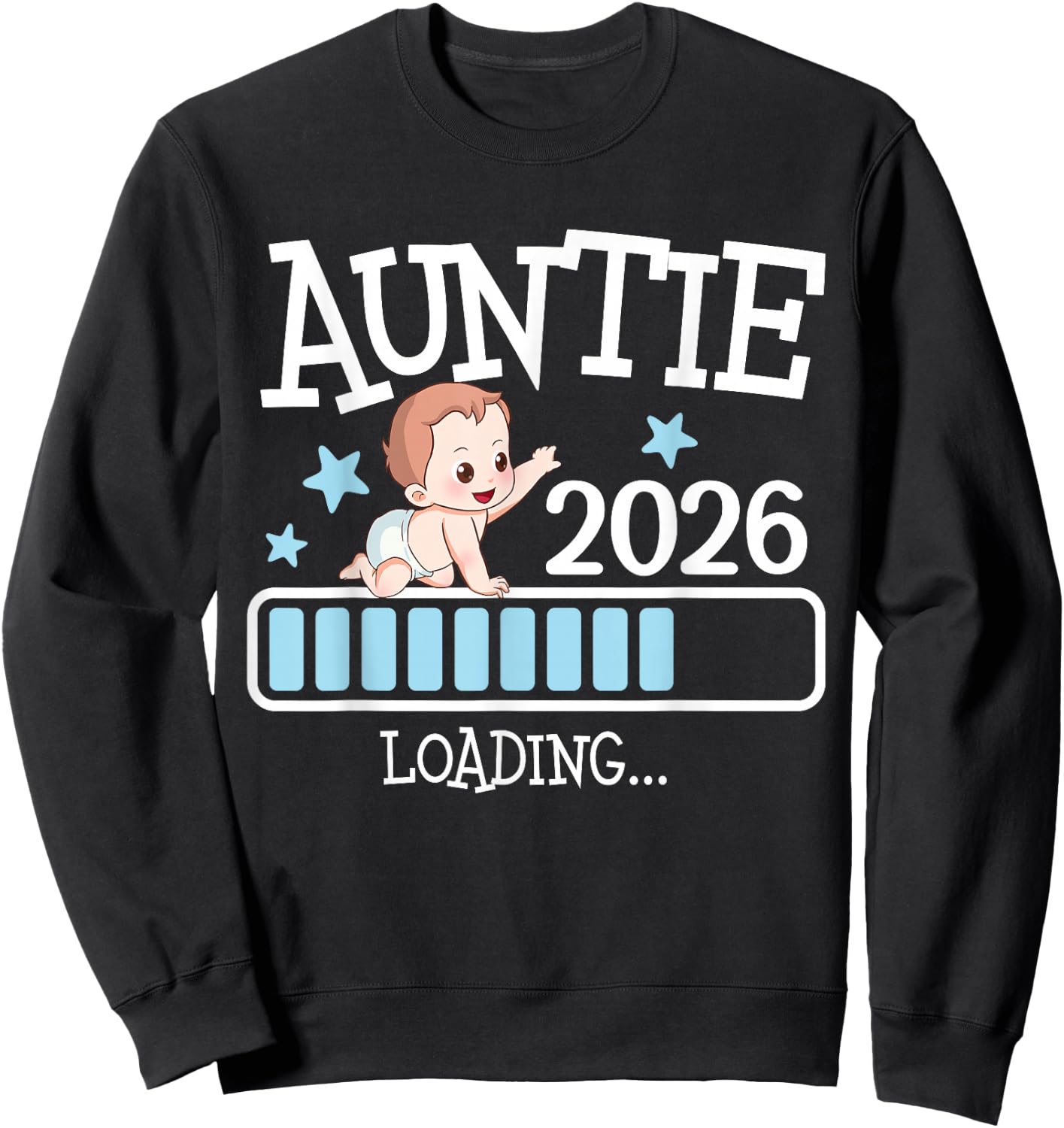 Promoted to Auntie 2026 Auntie 2026 Loading Sweatshirt - Sweatshirt | Black