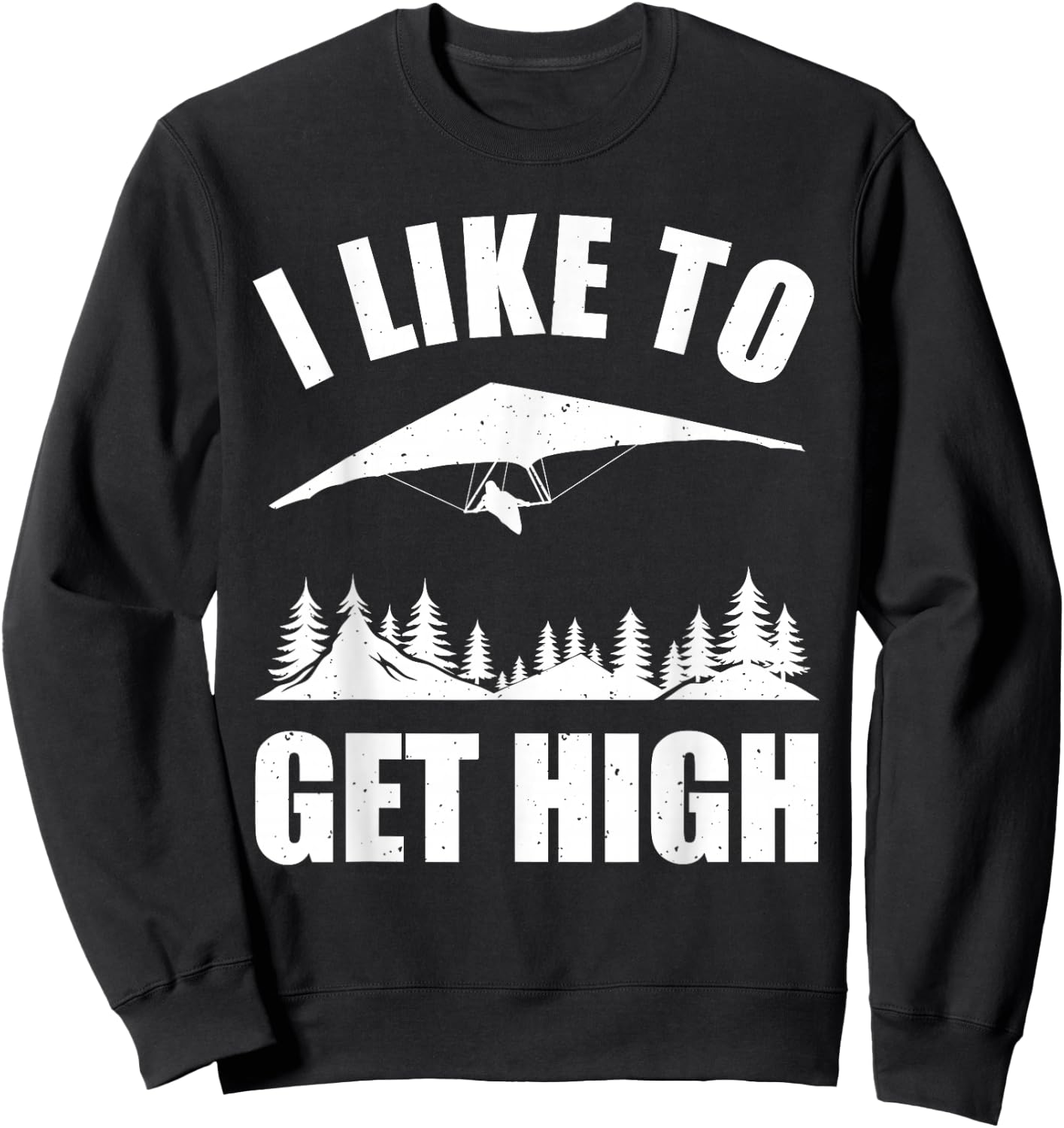 Cool Hang Glider Art Women Hang Glide Hang Gliding Sweatshirt - Sweatshirt | Black
