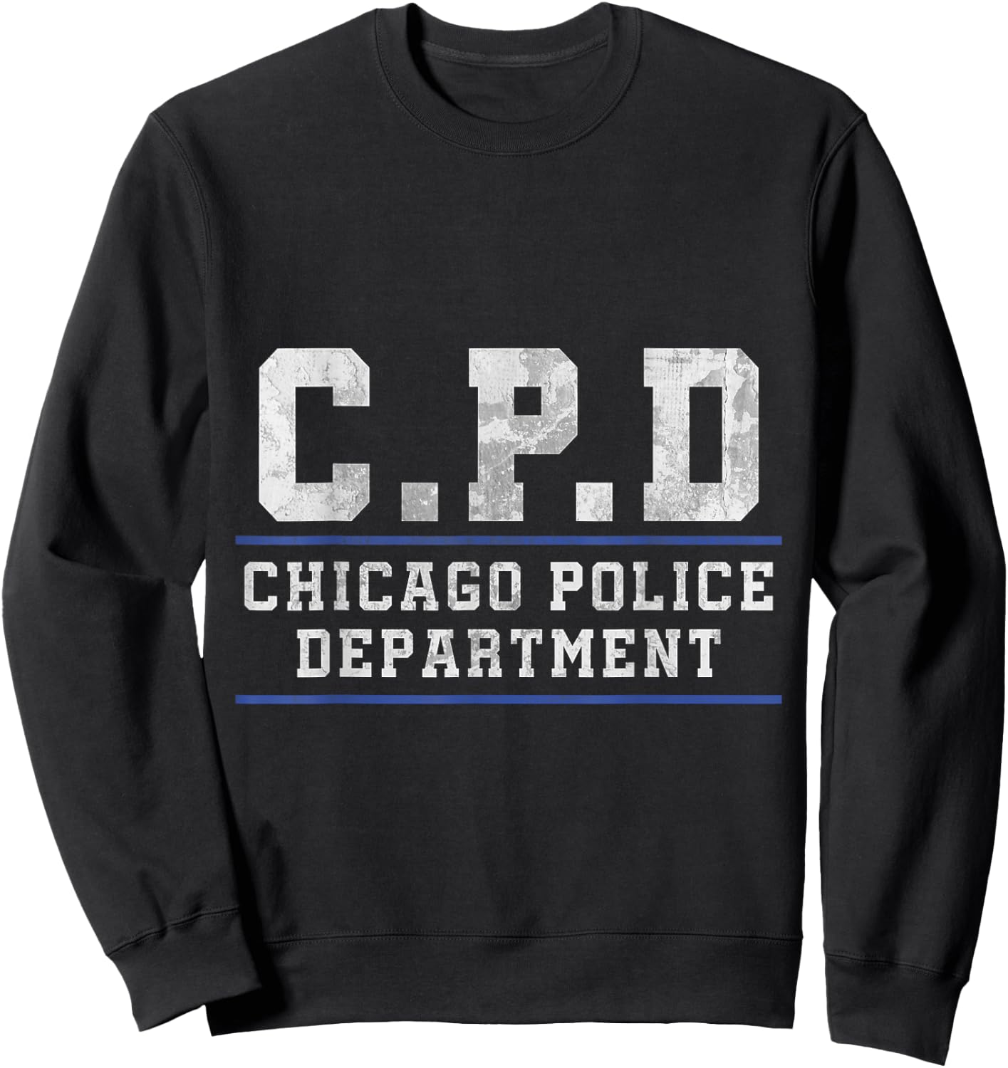 Chicago Police Officer Thin Blue Line Sweatshirt - Sweatshirt | Black