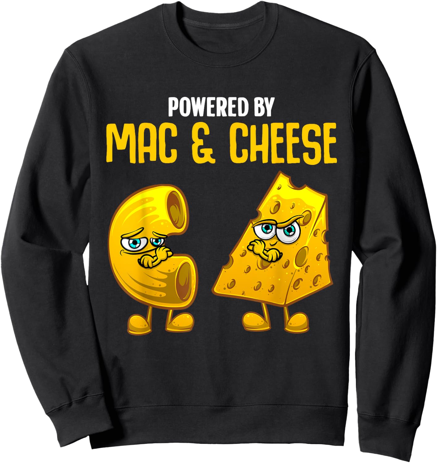 Funny Mac And Cheese Gift Kids Men Women Macaroni Cheese Sweatshirt - Sweatshirt | Black