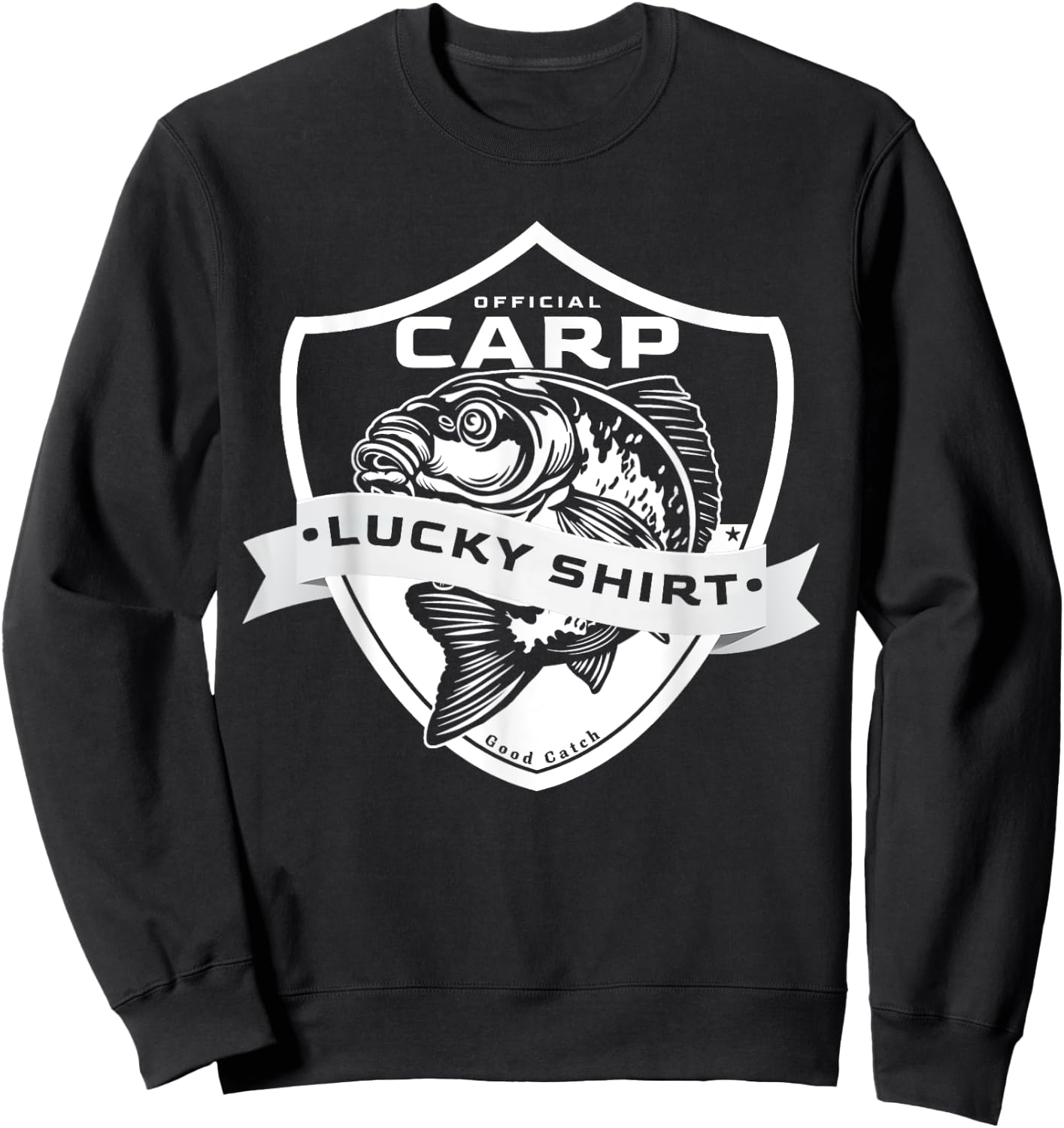 Carp Lucky Shirt Funny Fishing Accessories to Carp Fishing Sweatshirt - Sweatshirt | Black