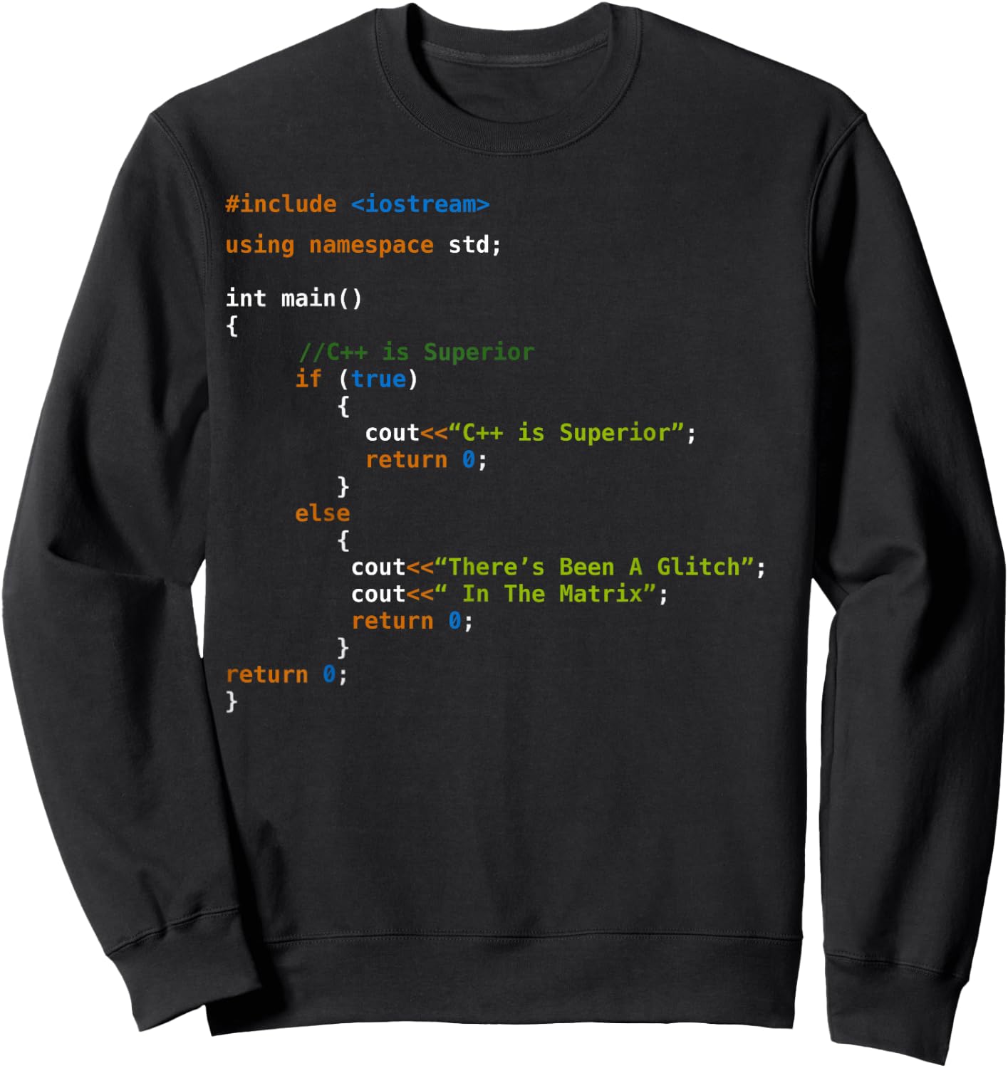 C++ Coding Programming Shirt for Programmers Sweatshirt - Sweatshirt | Black