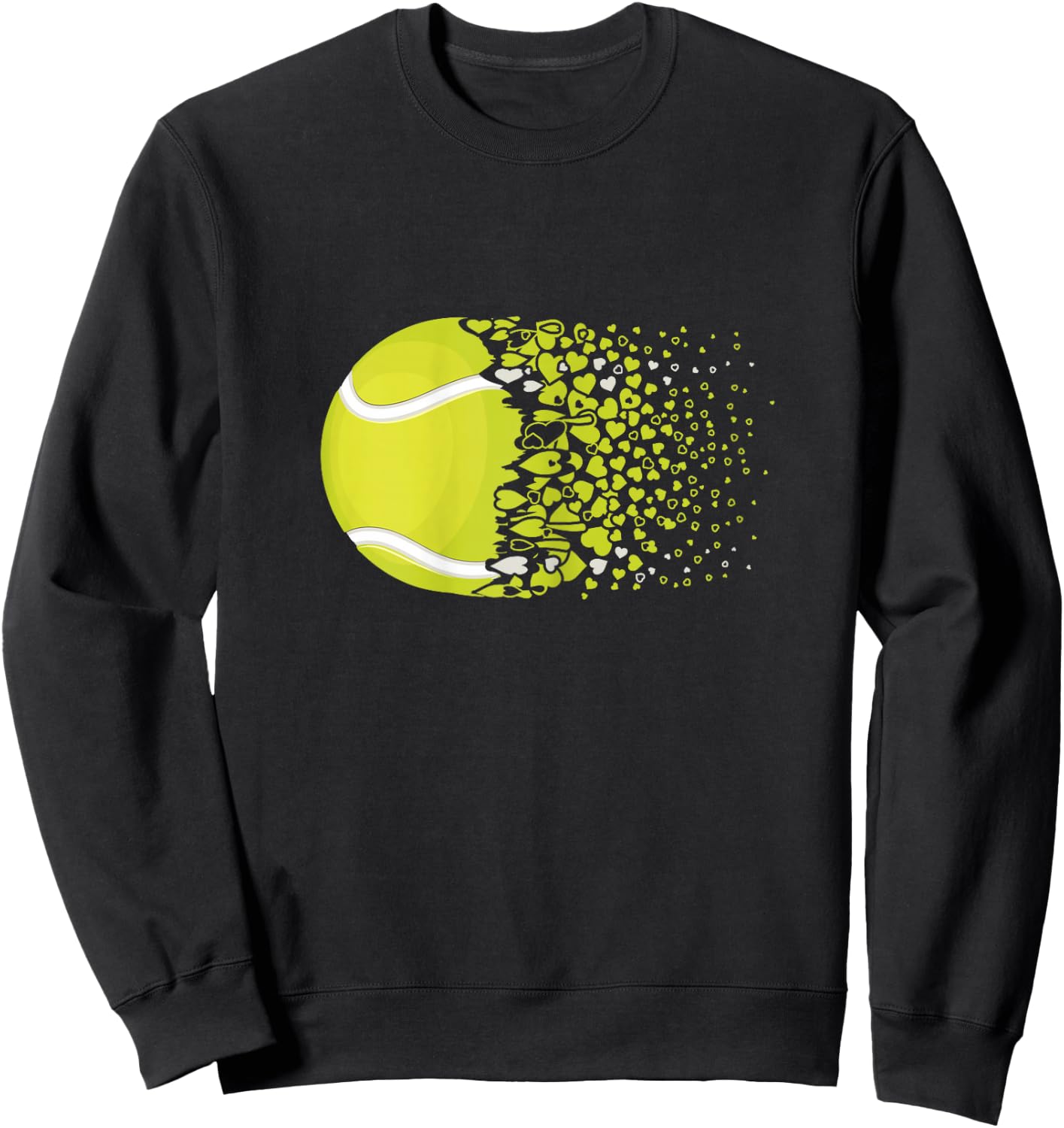 Tennis Graphic Women Girls Tennis Heart Love Tennis Player Sweatshirt - Sweatshirt | Black