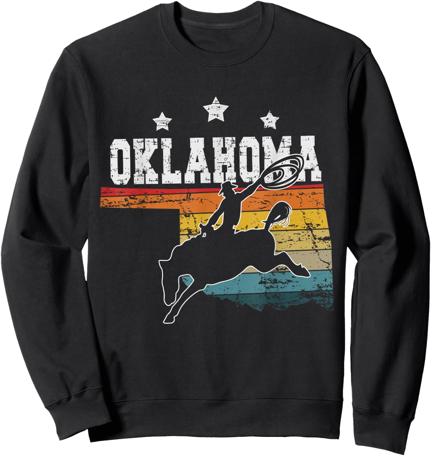 Vintage Oklahoma Rodeo Sweatshirt - Sweatshirt | Black