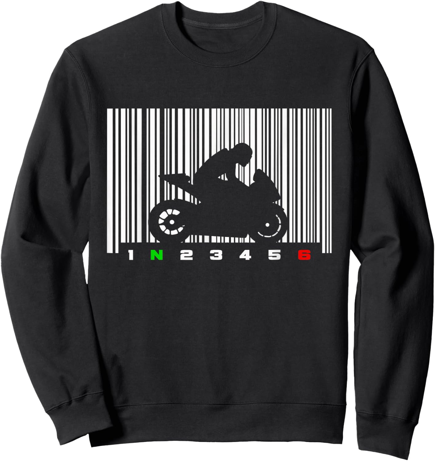 Barcode Motorcycle Sweatshirt - Sweatshirt | Black