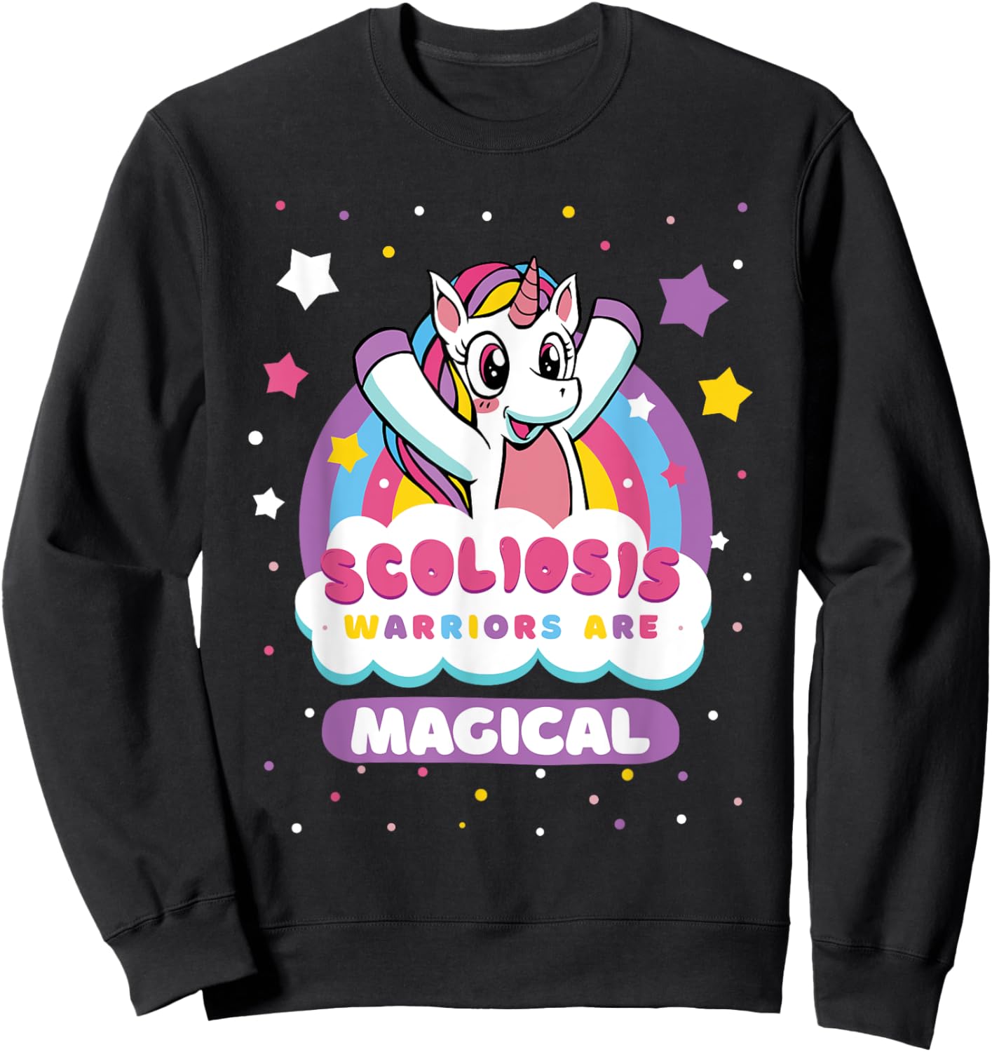 Scoliosis Warriors Are Magical Scoliosis Surgery Recovery Sweatshirt - Sweatshirt | Black