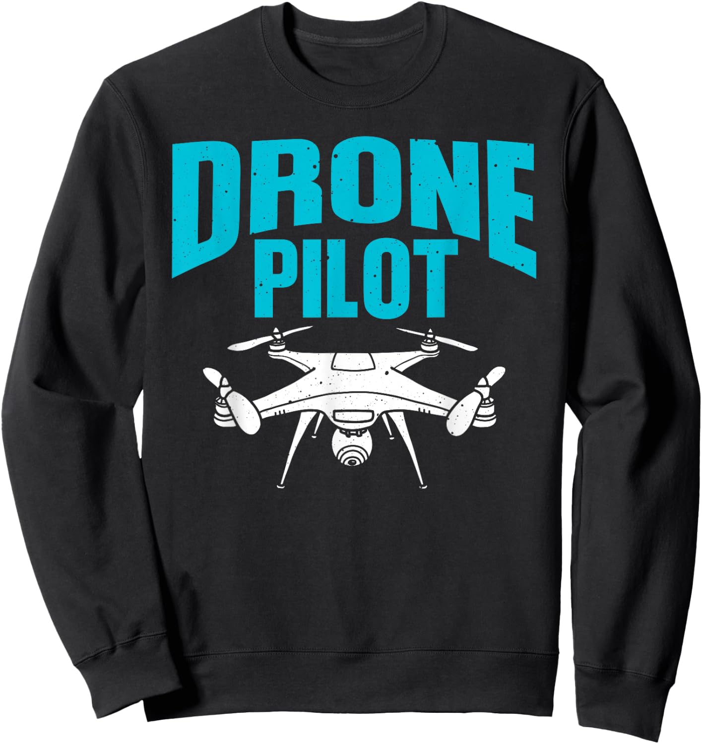 Funny Drone Designs Women Remote Control Aircraft Sweatshirt - Sweatshirt | Black