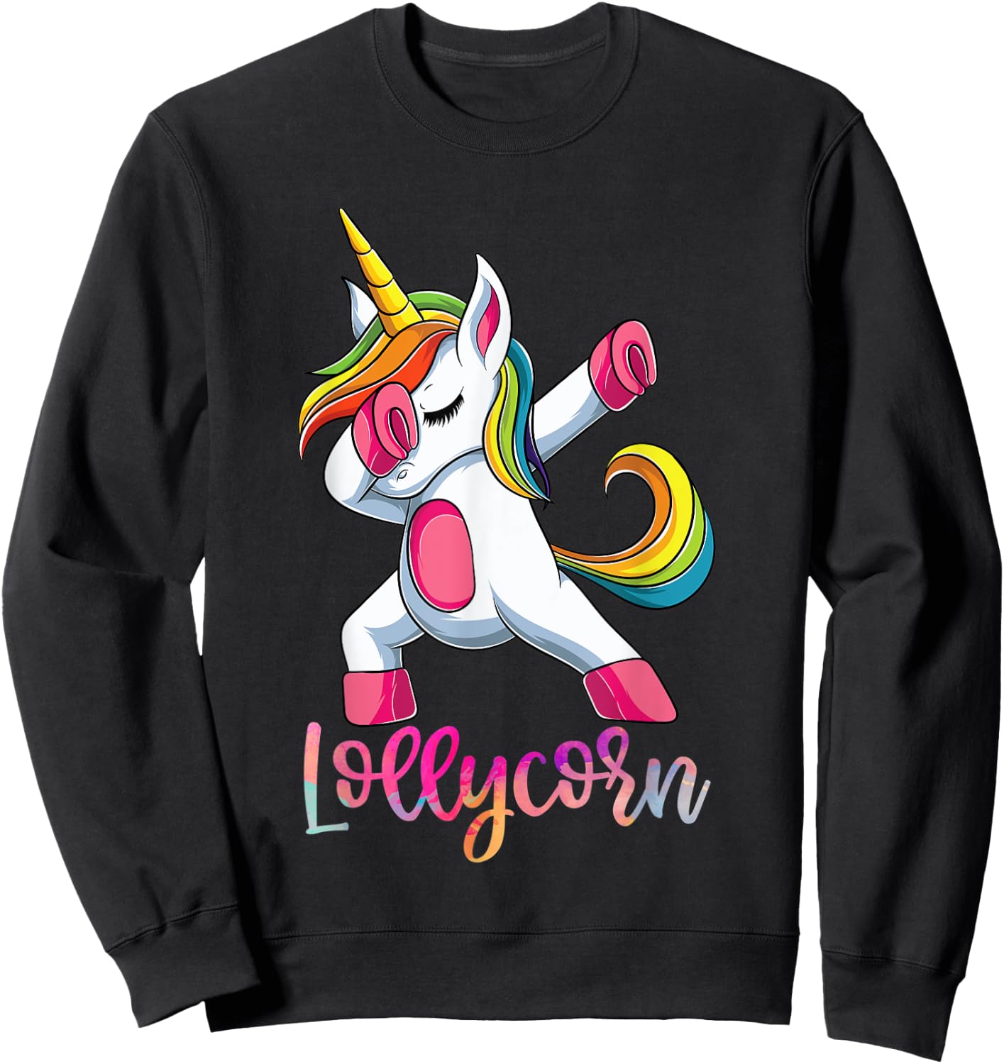 Lollycorn Lolly Unicorn Shirt, Mothers Day Grandma Sweatshirt - Sweatshirt | Black