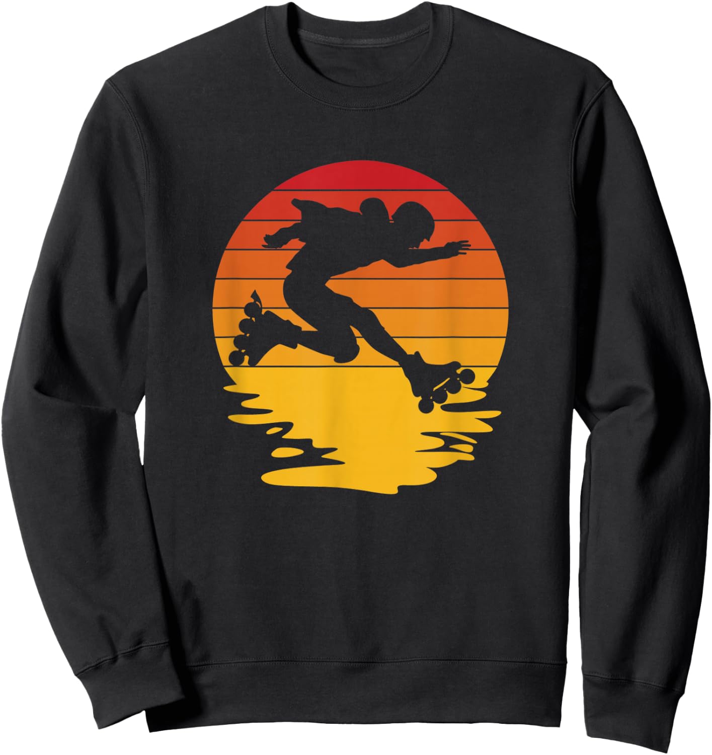 Retro Inline Skating Rollerblading Sweatshirt - Sweatshirt | Black