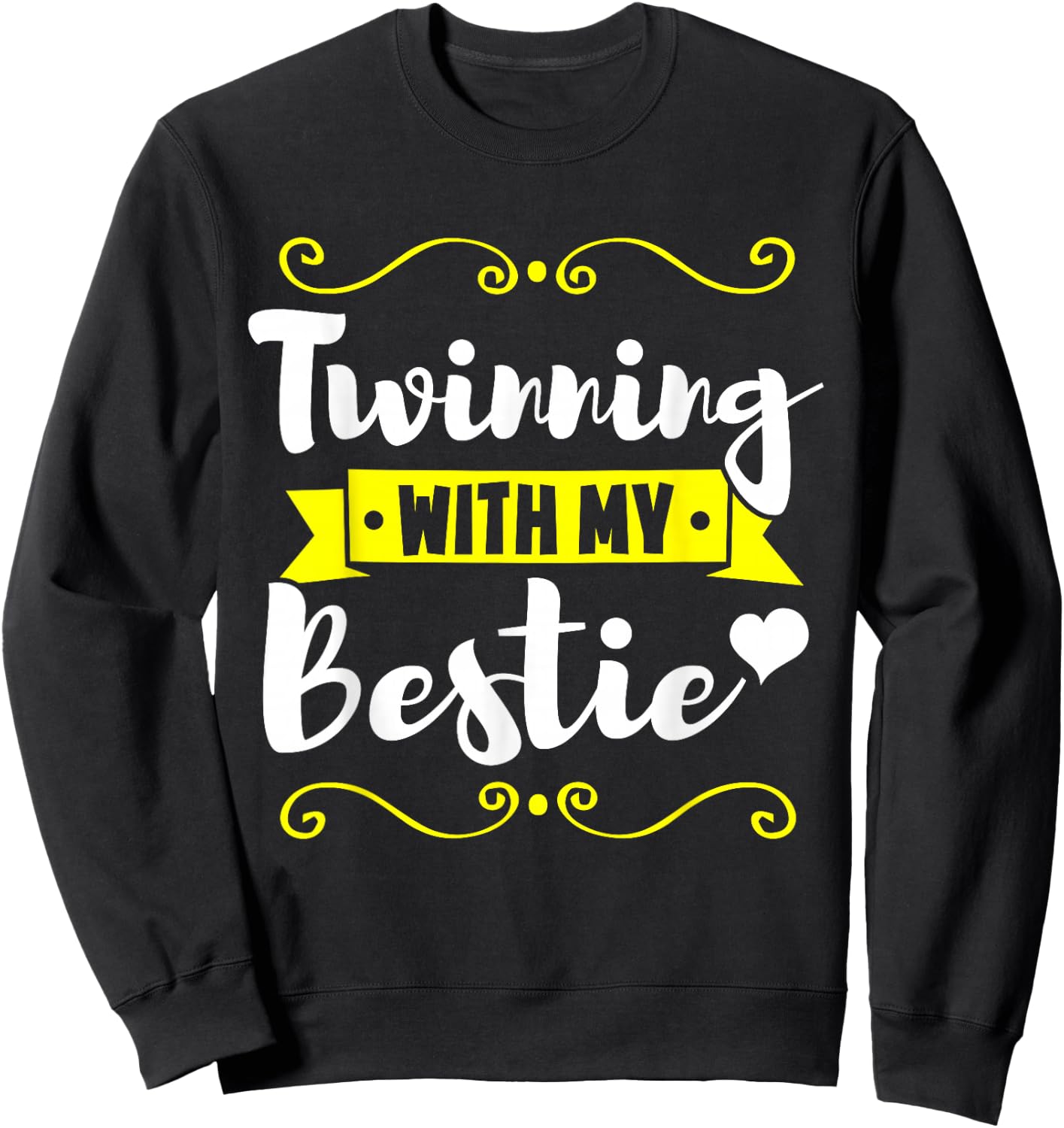 Matching Twin Friend Family Twins Day Sweatshirt - Sweatshirt | Black