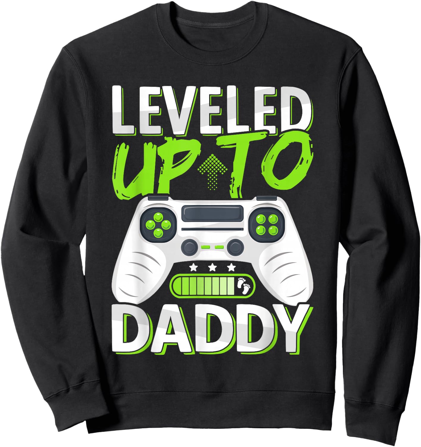 Leveled Up To Daddy | Future Dad Soon To Be Daddy Loading Sweatshirt - Sweatshirt | Black