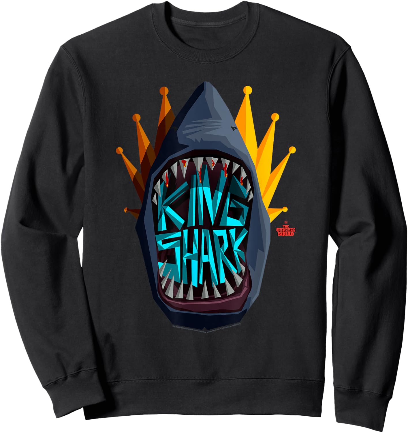 The Suicide Squad Big King Shark Logo Sweatshirt - Sweatshirt | Black