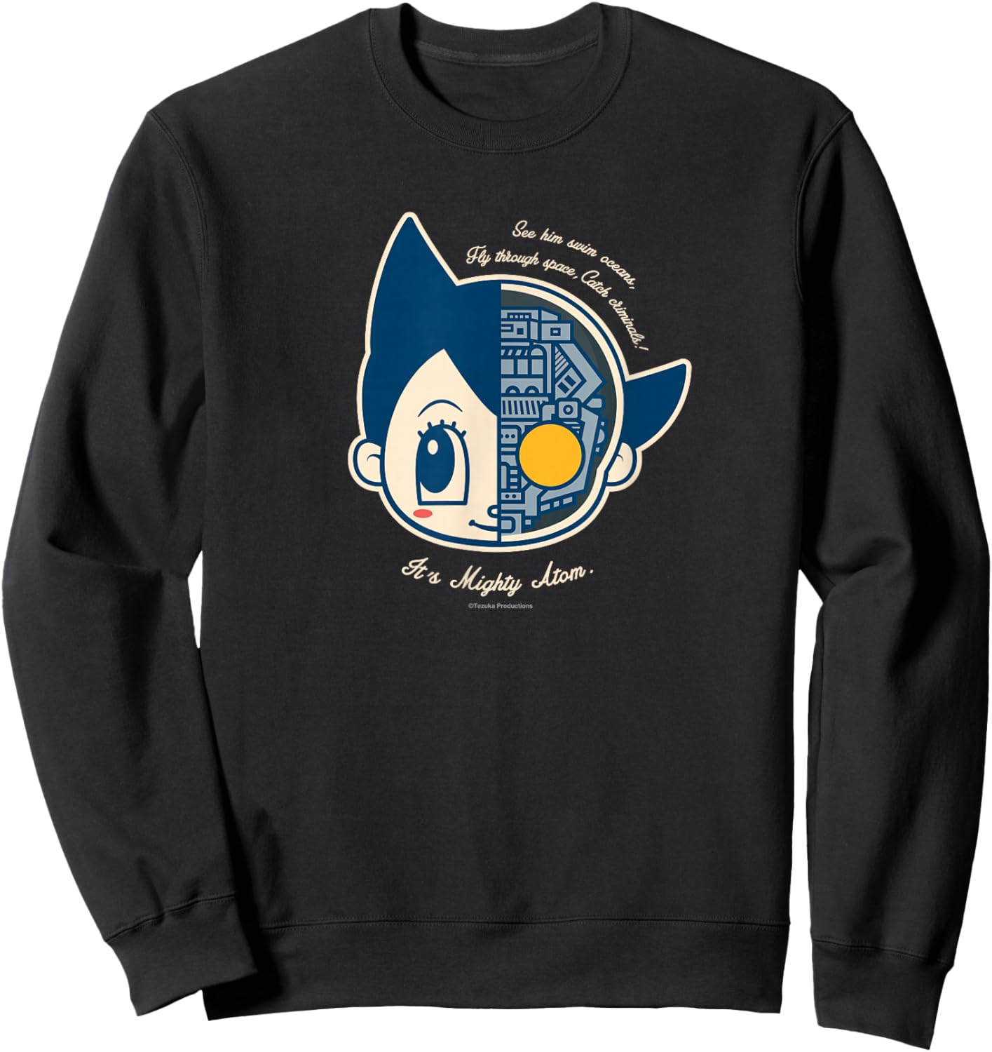 Astro Boy Retro (Translucent Atom) (C) Tezuka Productions Small Sweatshirt - Sweatshirt | Black