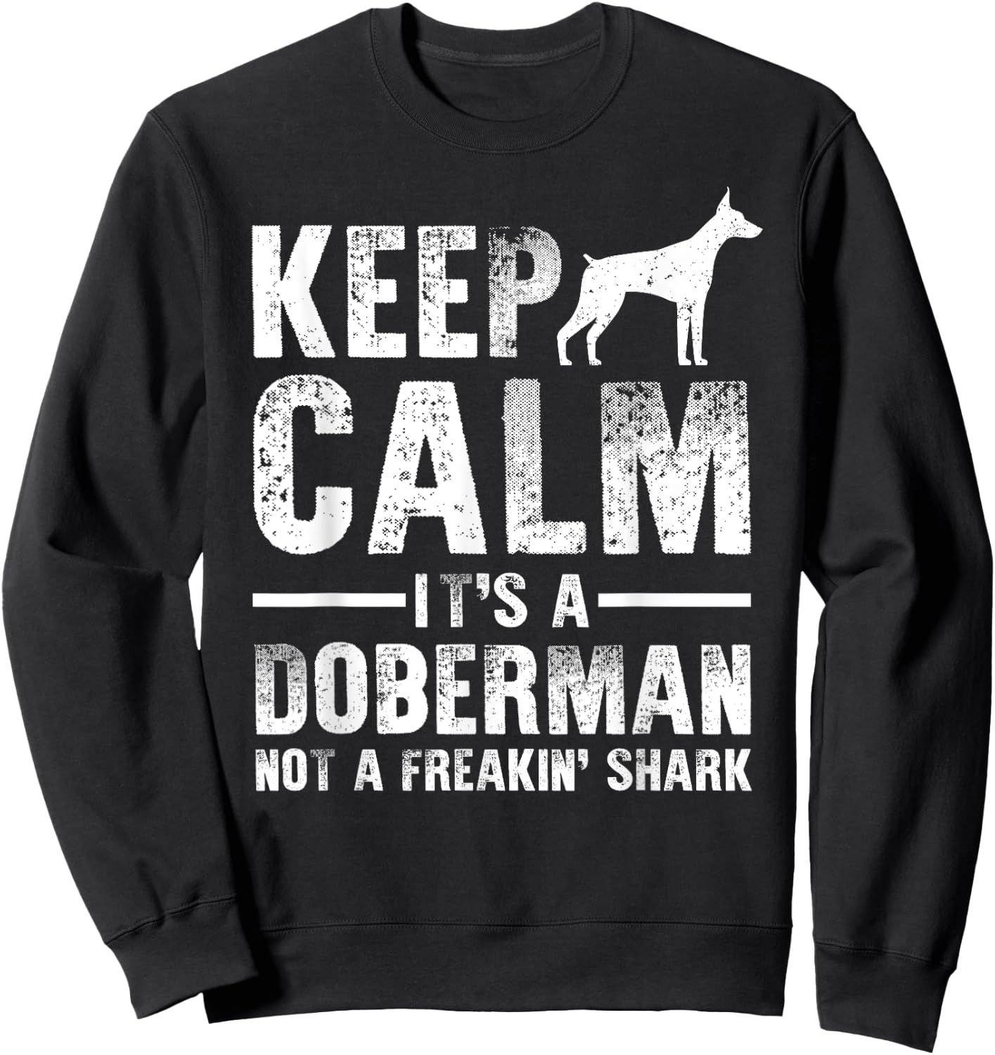 Funny Doberman Art Men Women Doberman Pinscher Dog Walker Sweatshirt - Sweatshirt | Black