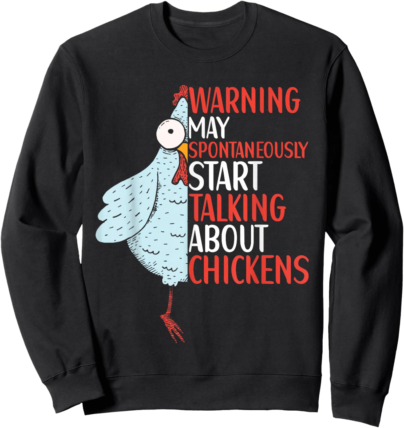 Chicken Funny Quote Chicken Outfit for Kids Women Sweatshirt - Sweatshirt | Black