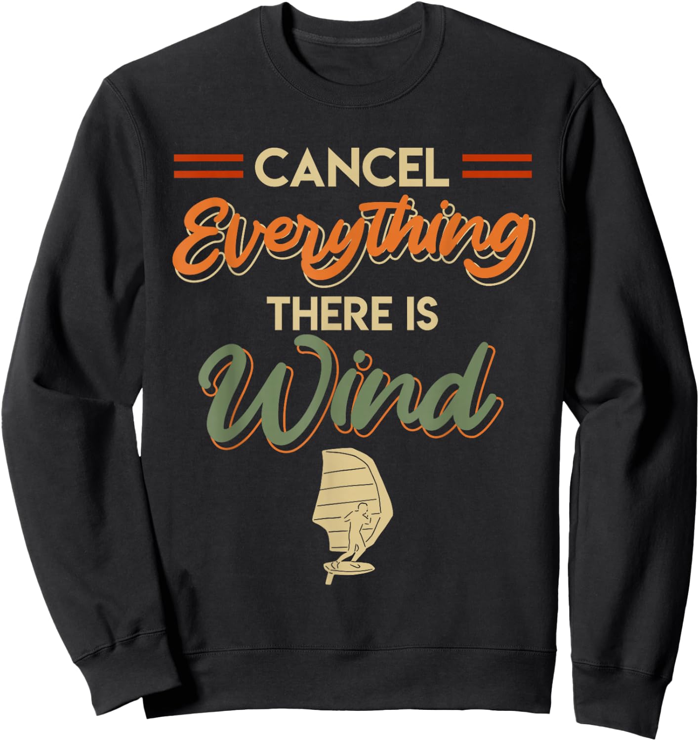 Wing Foil Wing Surf Wingfoiling Wingsurfing Sweatshirt - Sweatshirt | Black