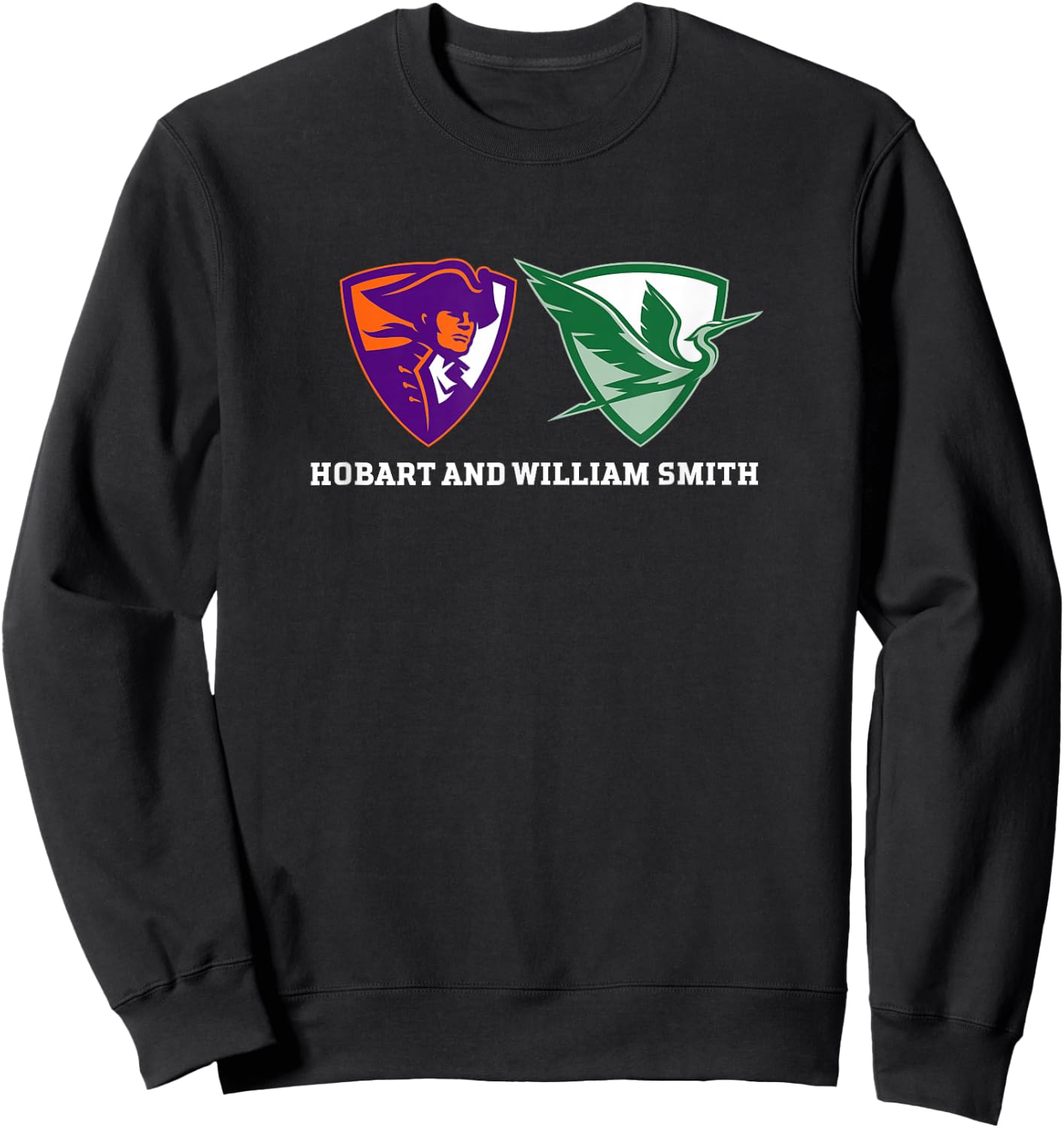 Hobart & William Smith Colleges Combined Logo Mark HWSC Sweatshirt - Sweatshirt | Black