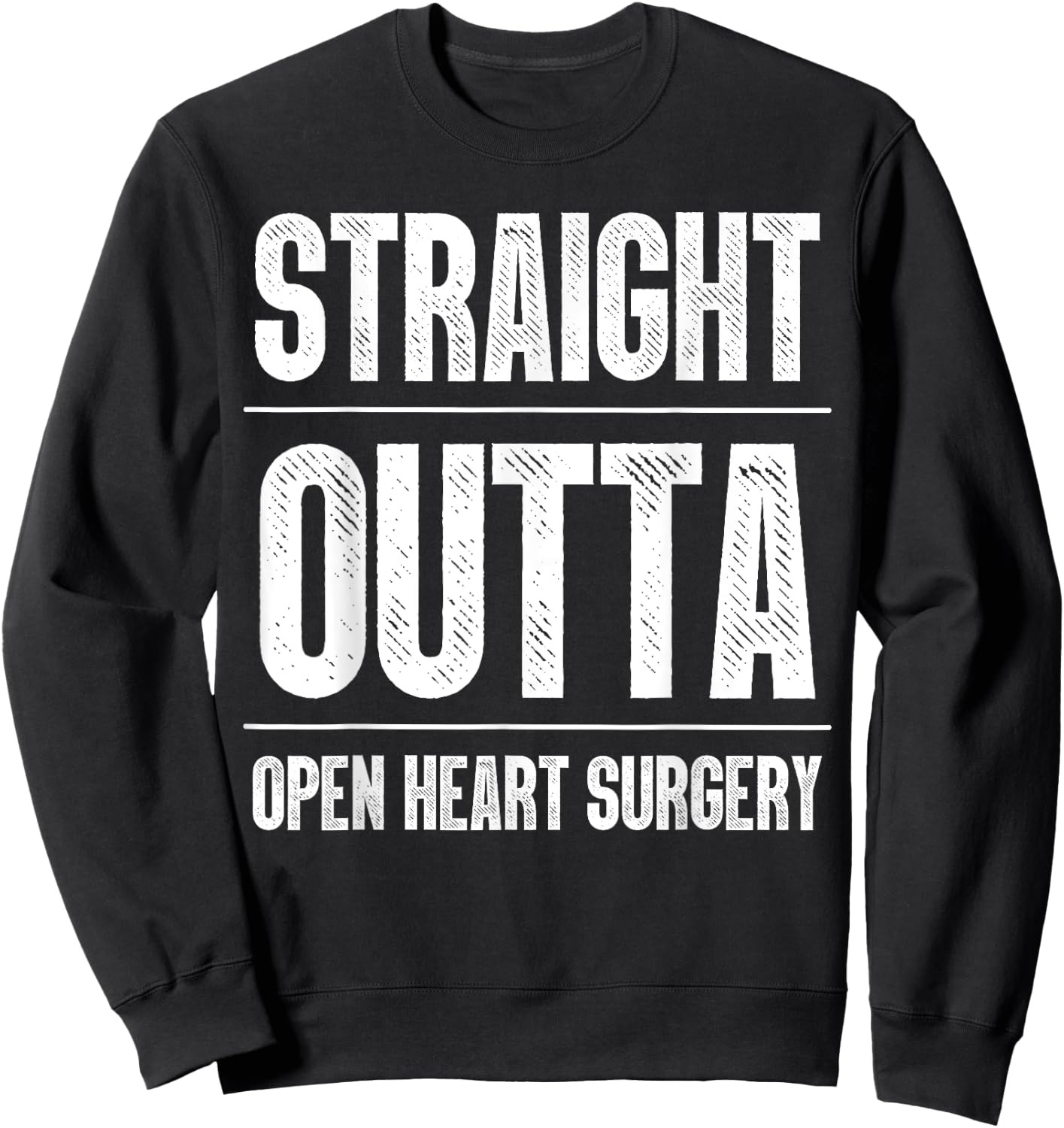 Cool Open Heart Surgery Art Men Women Bypass Post Surgery Sweatshirt - Sweatshirt | Black