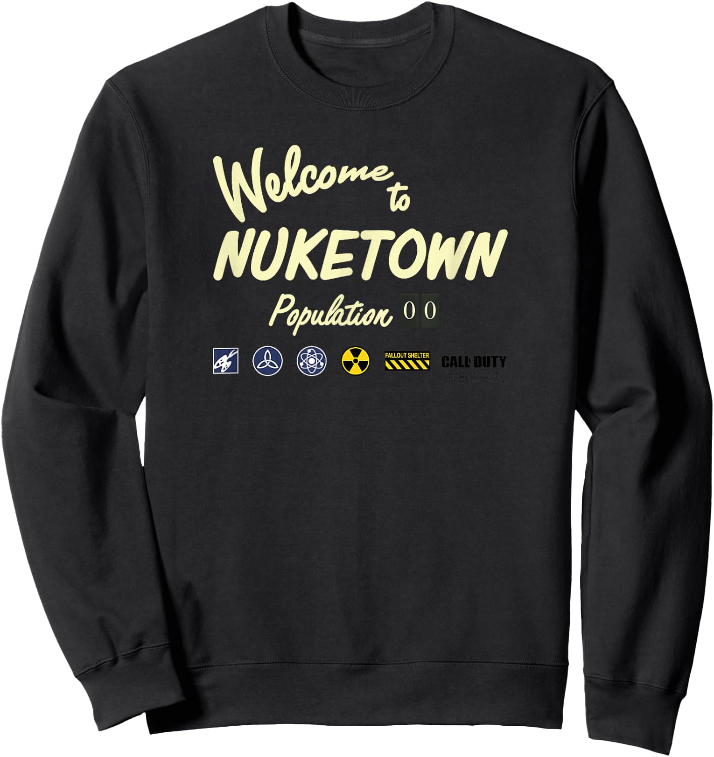 Call of Duty Nuketown Welcome Sign Sweatshirt - Sweatshirt | Black