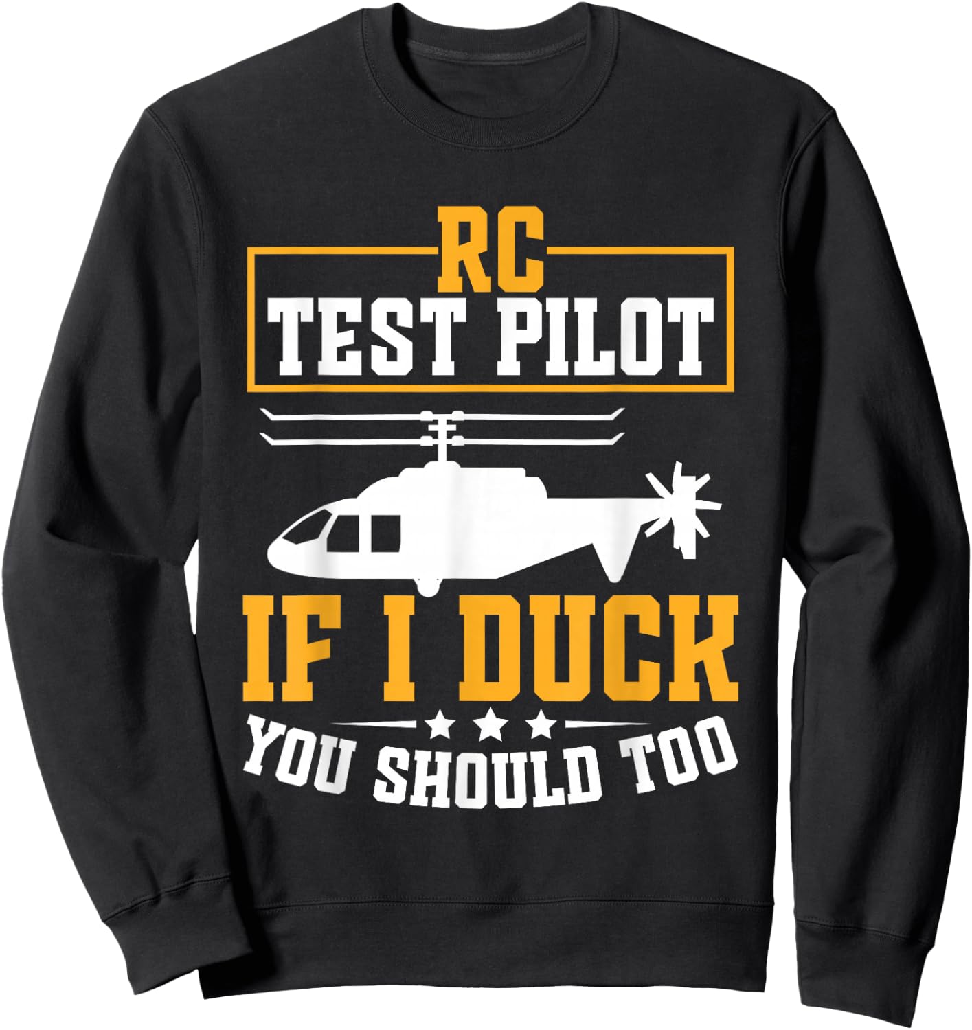 Remote Control Helicopter RC Heli Test Pilot RC Helicopter Sweatshirt - Sweatshirt | Black