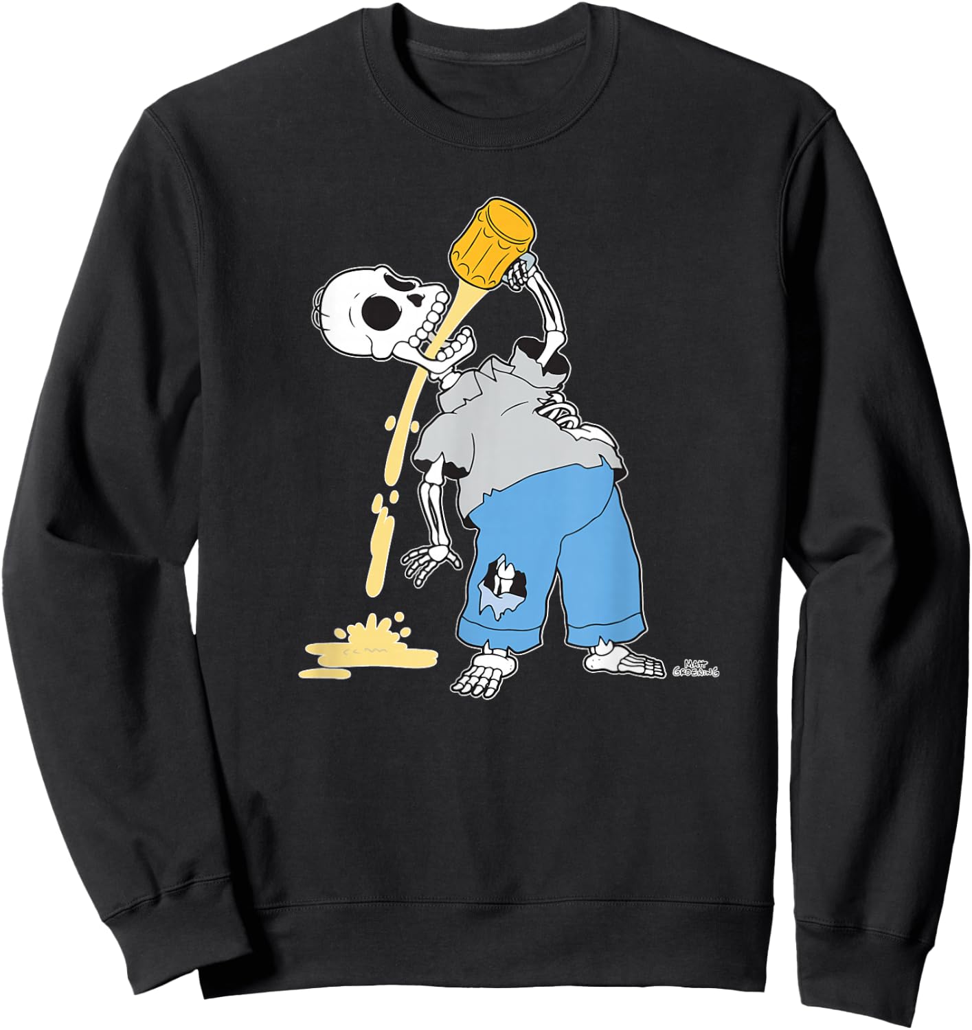 The Simpsons Homer Skeleton Beer Treehouse of Horror Sweatshirt - Sweatshirt | Black