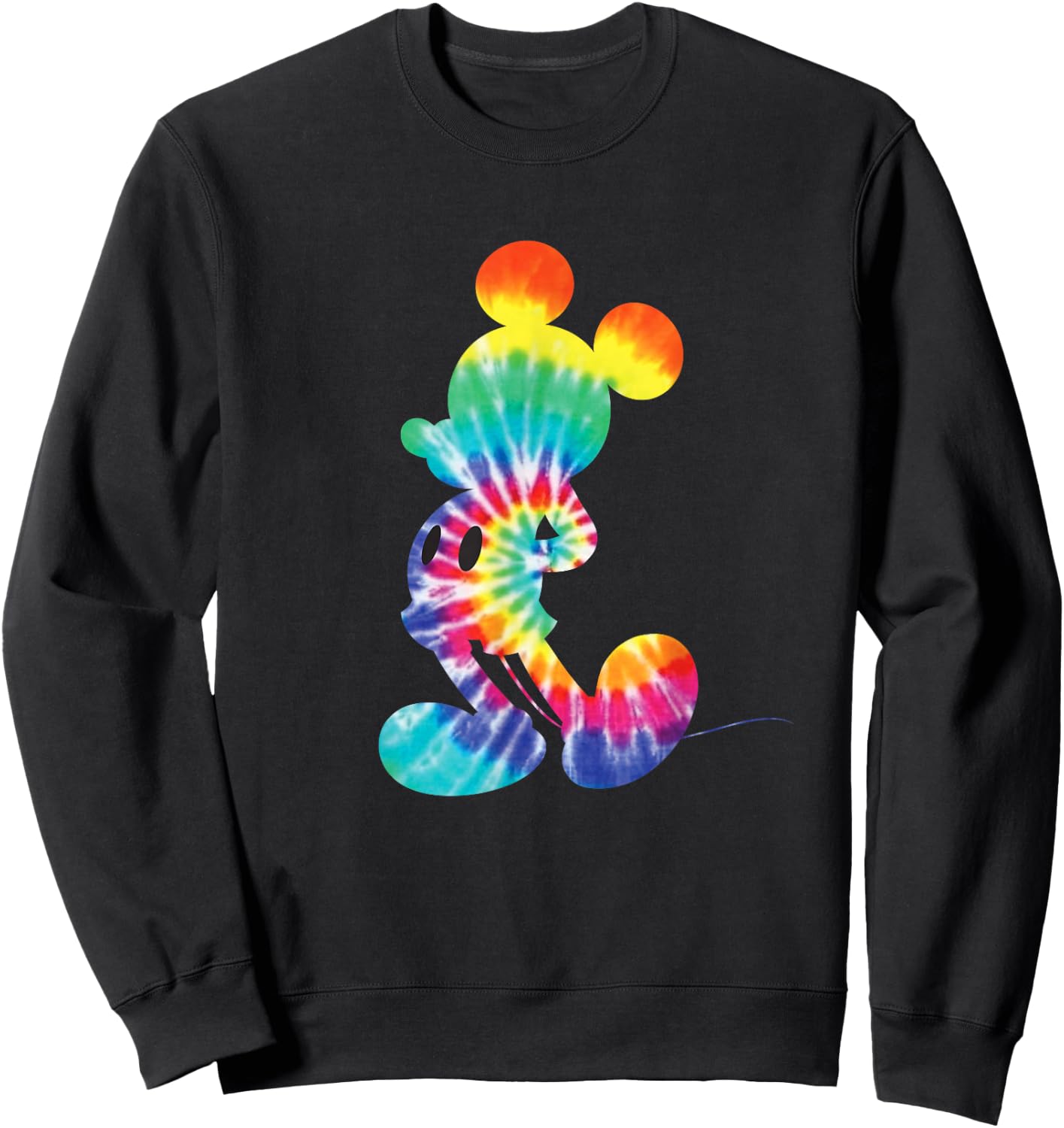 Disney Mickey Mouse Rainbow Tie Dye Small Sweatshirt - Sweatshirt | Black