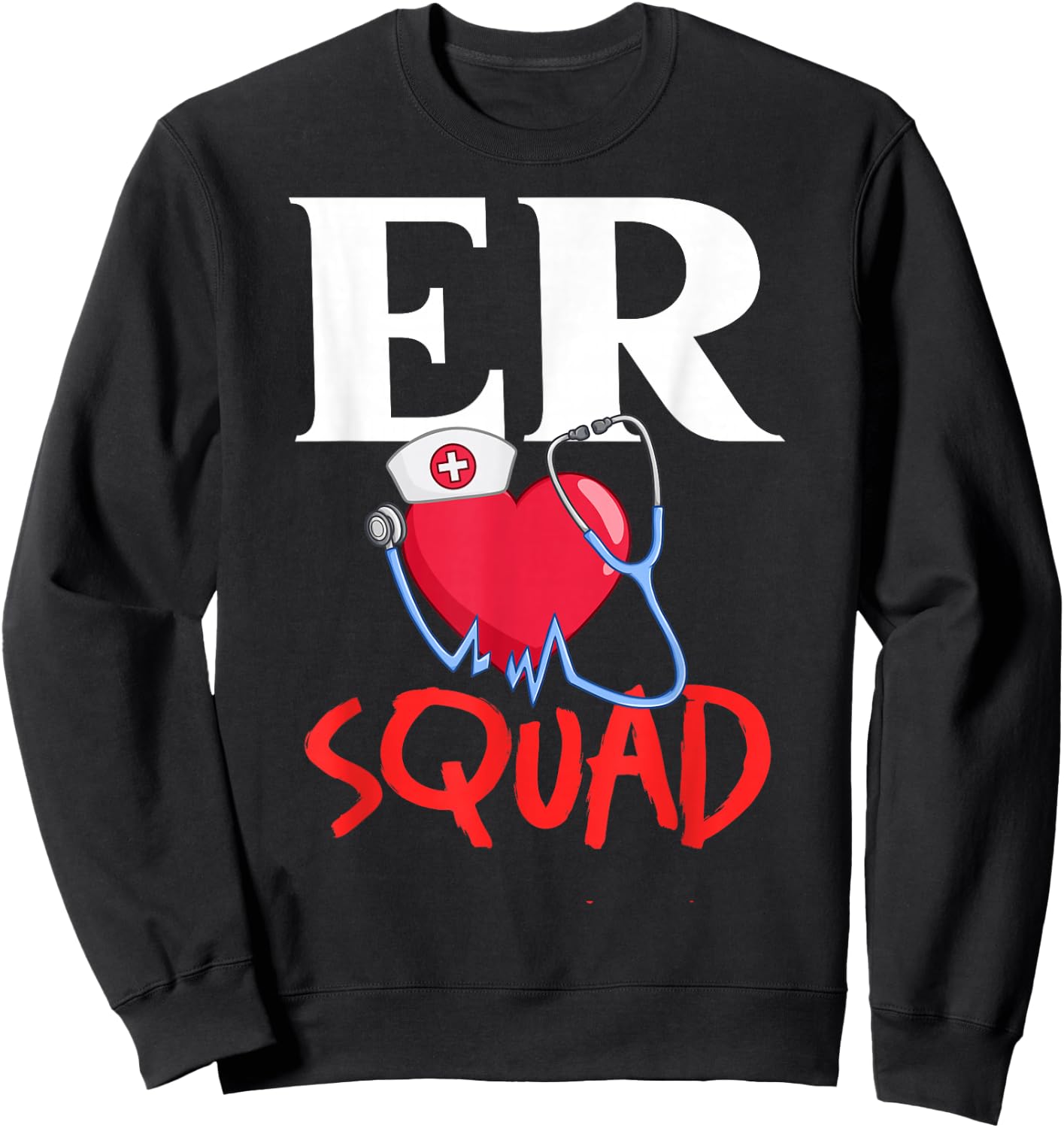 Emergency Room Technician ER Nurse Hospital Department Sweatshirt - Sweatshirt | Black