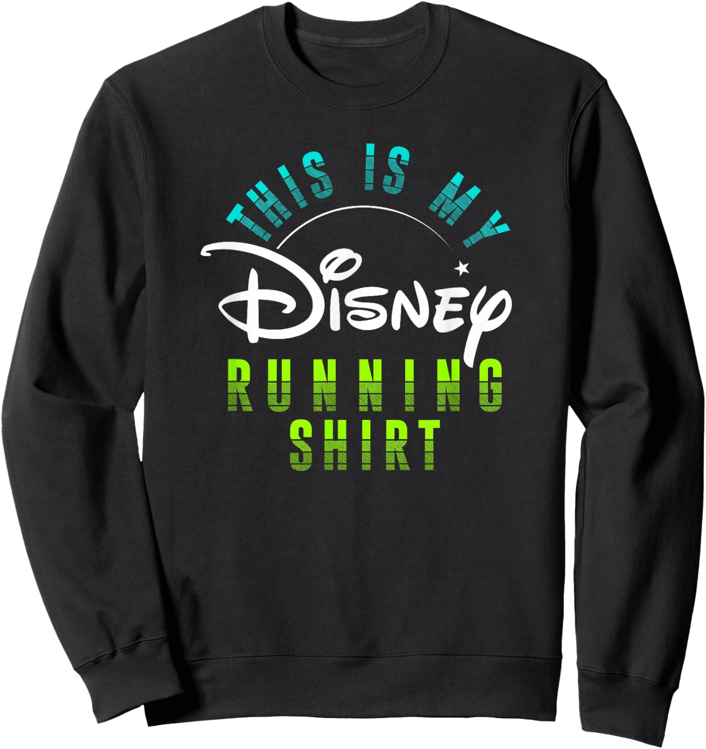 Disney Athletic Running Logo Sweatshirt - Sweatshirt | Black