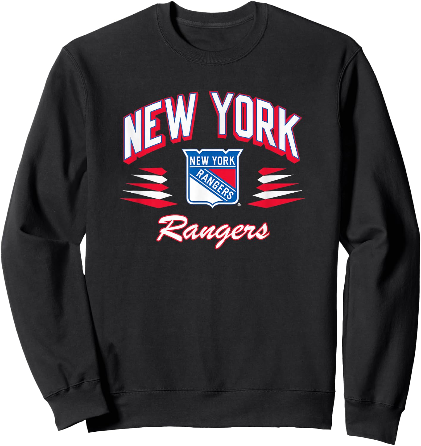New York Rangers Retro Diamond Officially Licensed Sweatshirt - Sweatshirt | Black